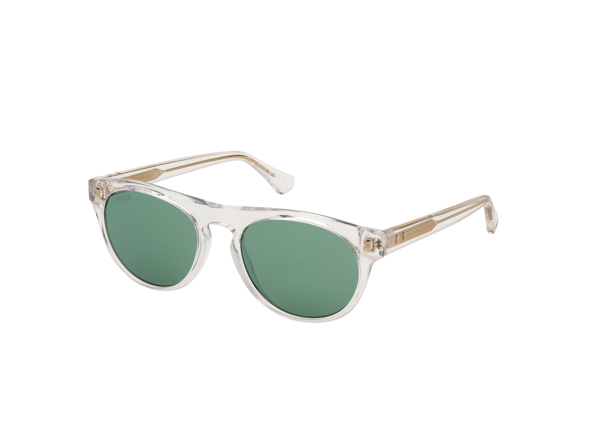 0889214499707 - Mann We0372 26n Gläser SONNENBRILLEN Acetato Trasparente Verde Kreisel Normal