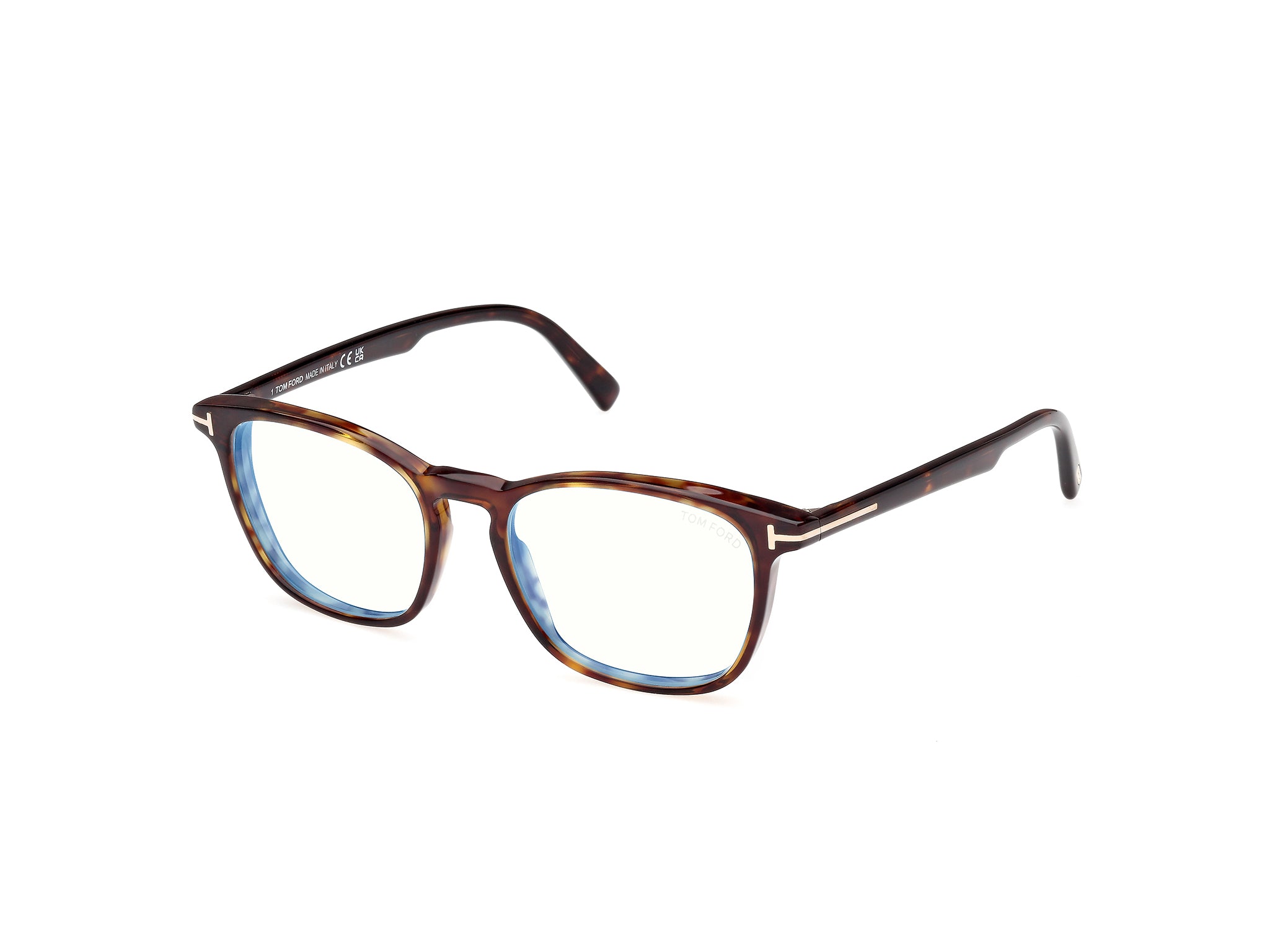 0889214500373 - TOM FORD Herren FT5960-B 52 Rahmen von BRILLEN Acetat Havanna  Quadratisch Normal