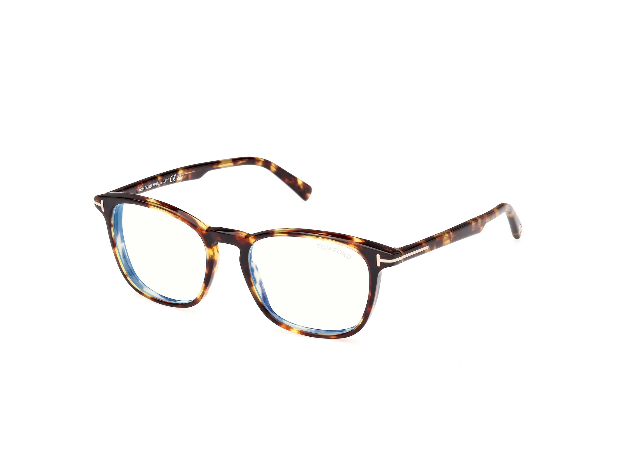 0889214500380 - TOM FORD Herren FT5960-B 53 Rahmen von BRILLEN Acetat Havanna  Quadratisch Normal