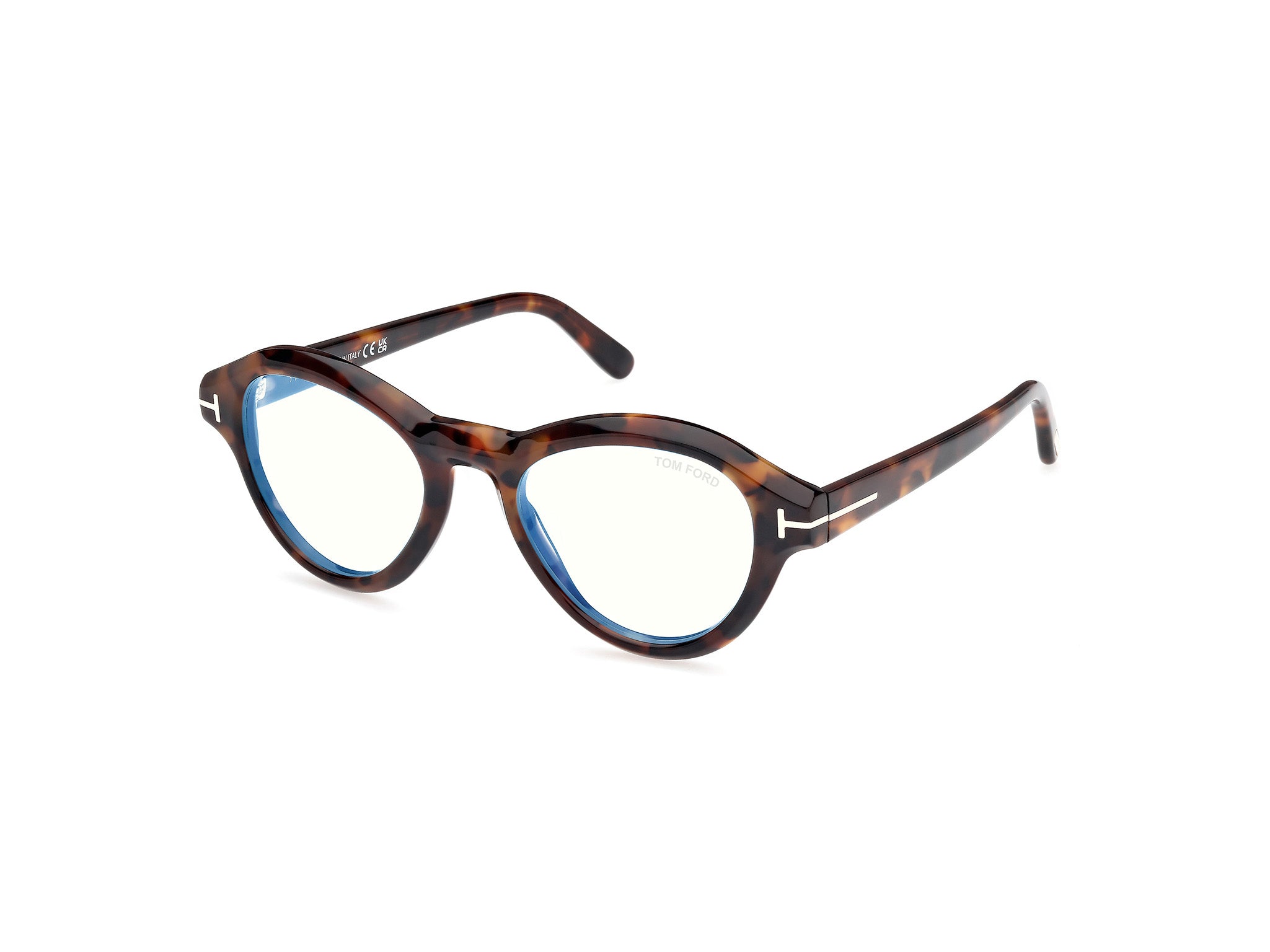 0889214500649 - TOM FORD Herren FT5962-B 52 Rahmen von BRILLEN Acetat Havanna  Rund Normal