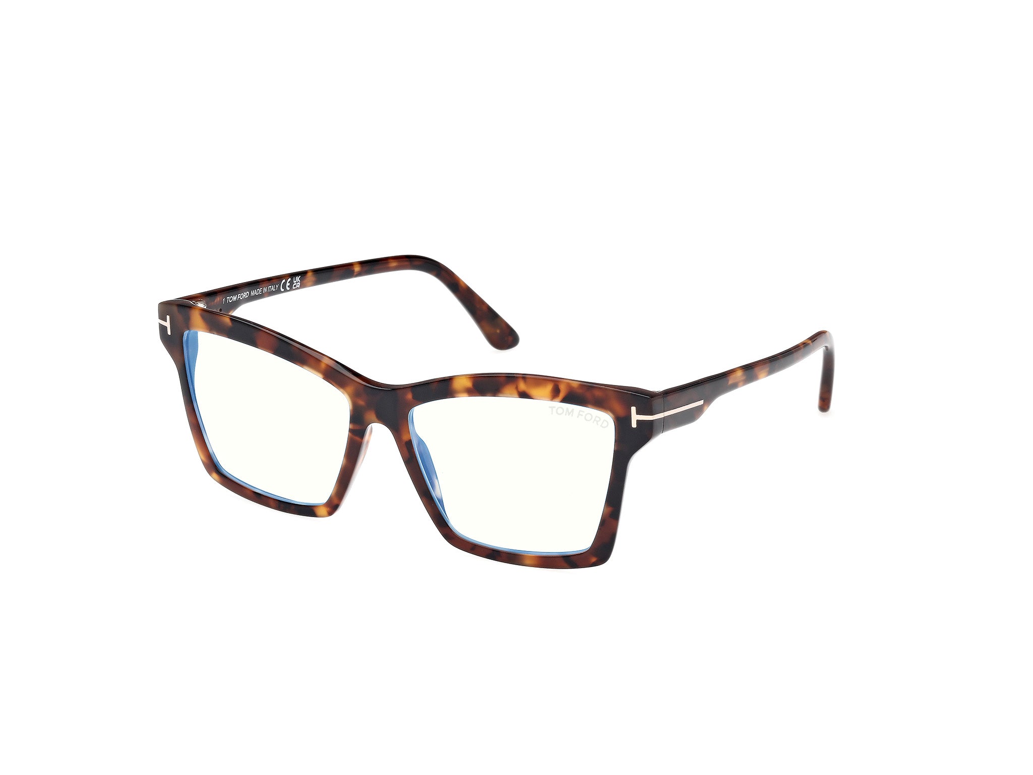 0889214500700 - TOM FORD Damen FT5964-B 52 Rahmen von BRILLEN Acetat Havanna  Quadratisch Normal