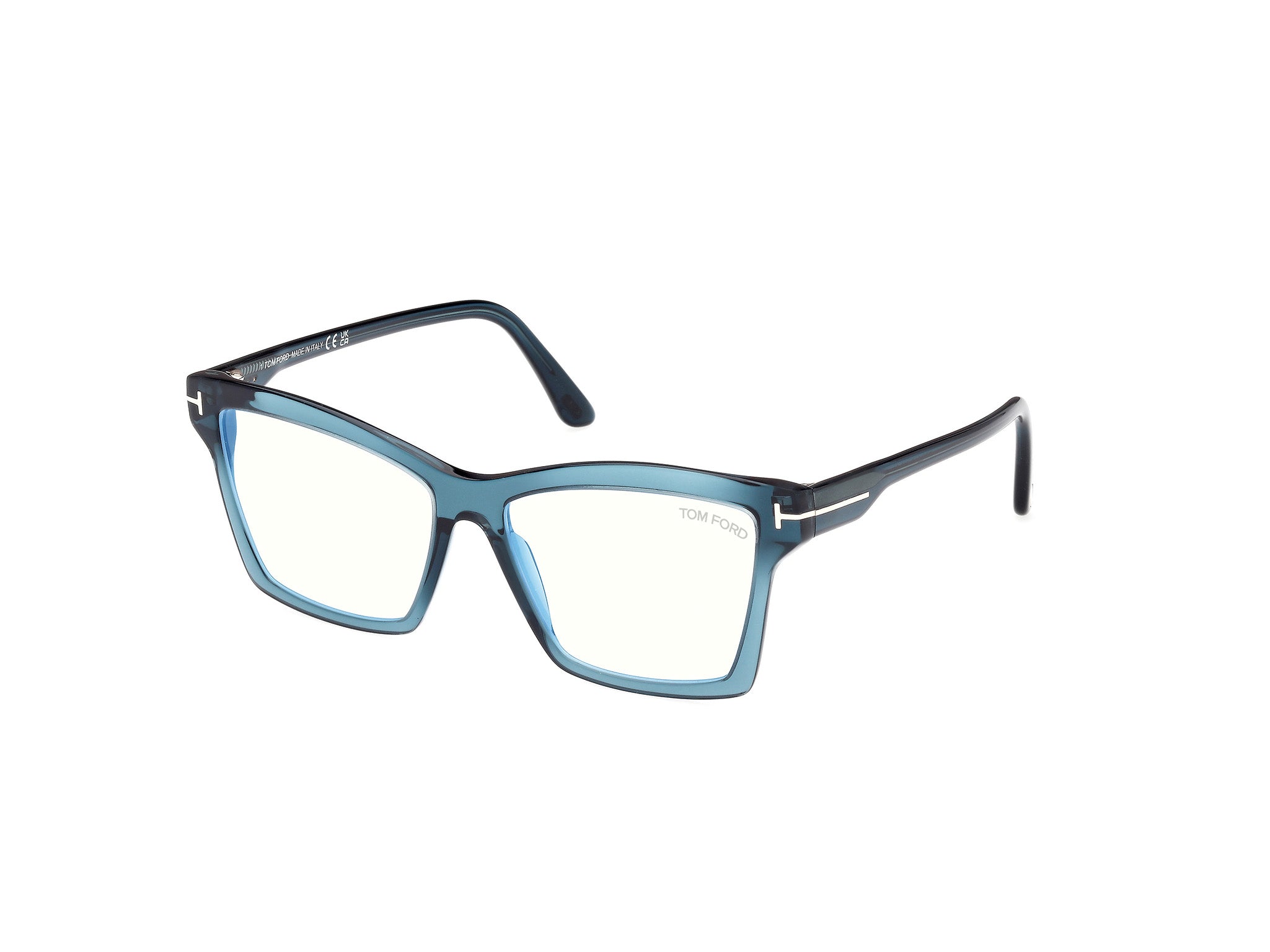 0889214500717 - TOM FORD Damen FT5964-B 92 Rahmen von BRILLEN Acetat Blau  Quadratisch Normal