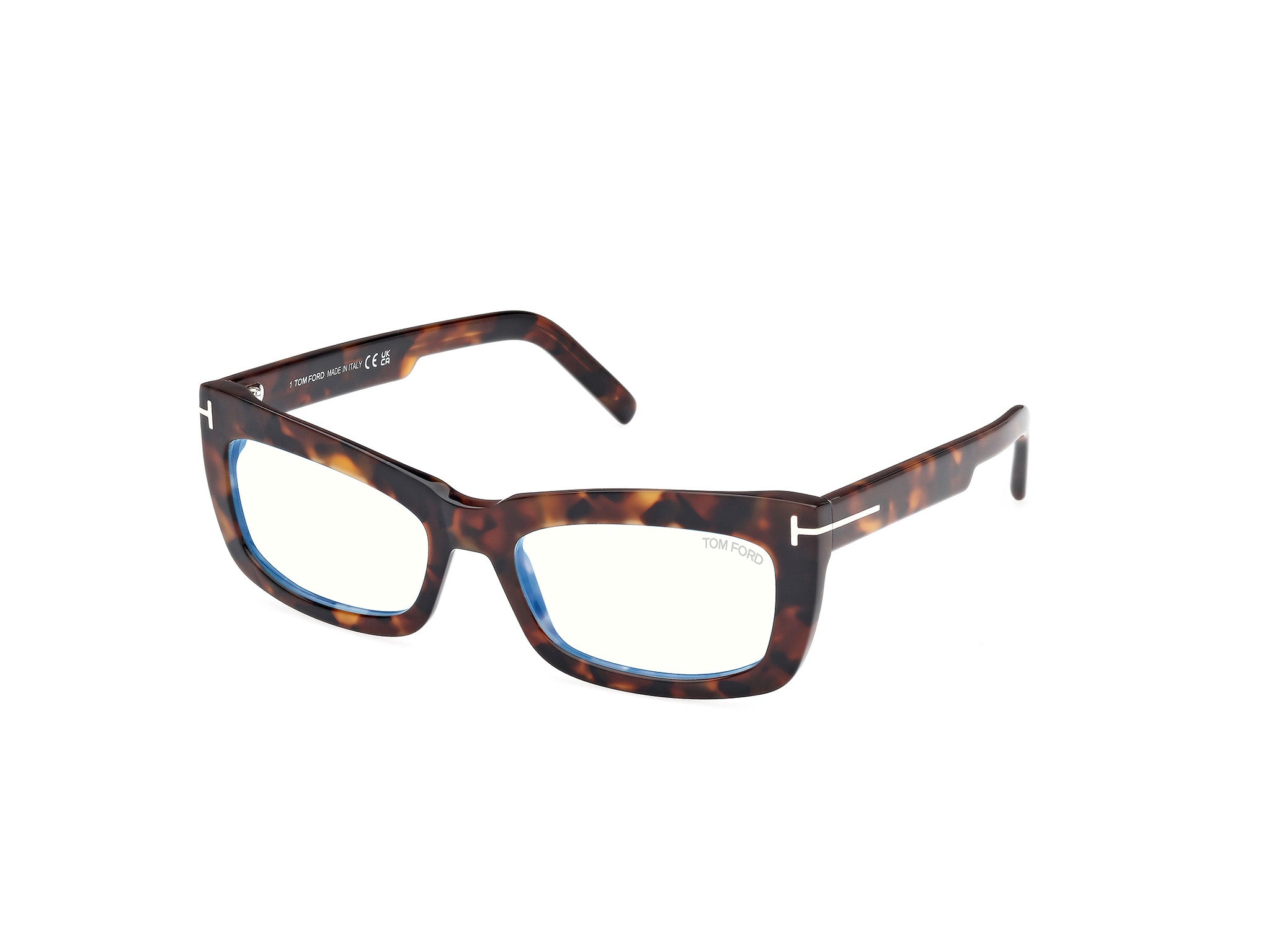 0889214500779 - TOM FORD Damen FT5966-B 52 Rahmen von BRILLEN Acetat Havanna  Quadratisch Normal