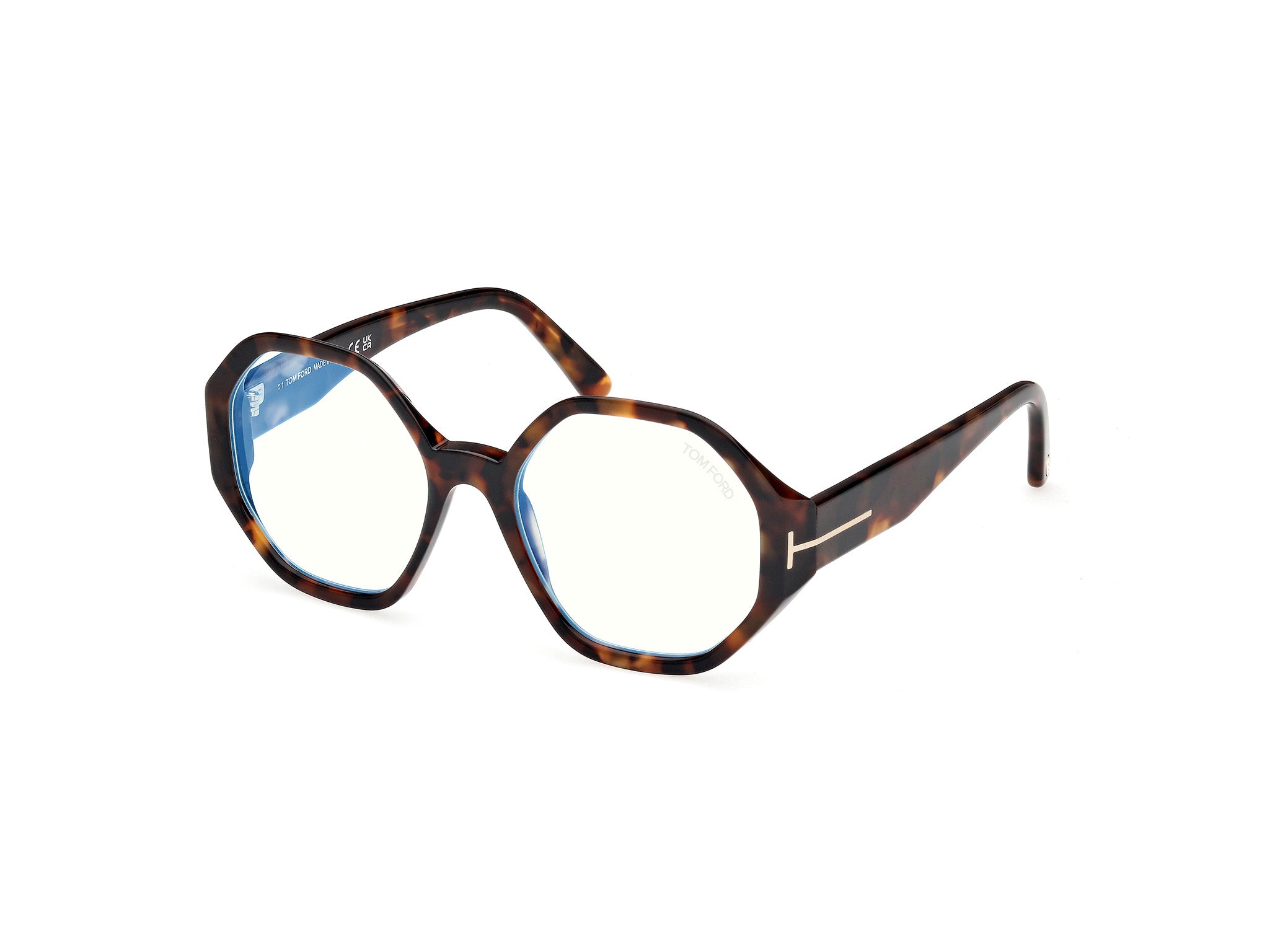 0889214500809 - TOM FORD Damen FT5967-B 52 Rahmen von BRILLEN Acetat Havanna  Geometrisch Normal