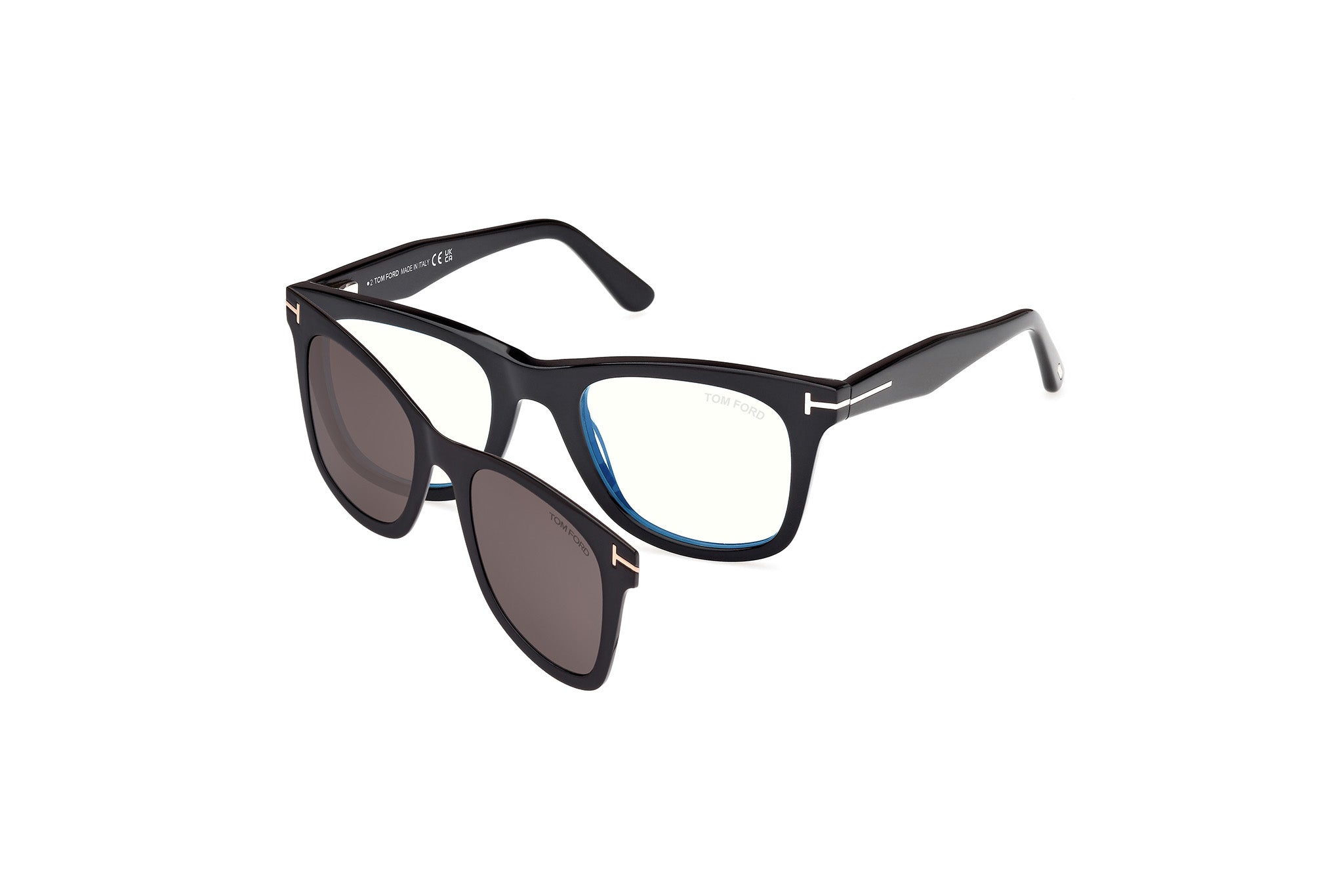 0889214500854 - TOM FORD Herren FT5970-B 1 Rahmen von BRILLEN Acetat Schwarz  Quadratisch Normal