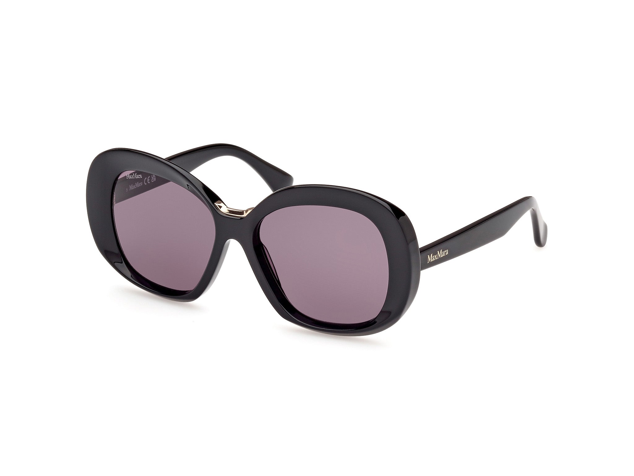 0889214501264 - Damen MM0087 EDNA 01A Gläser SONNENBRILLEN Acetat Schwarz Rauch Rund Normal