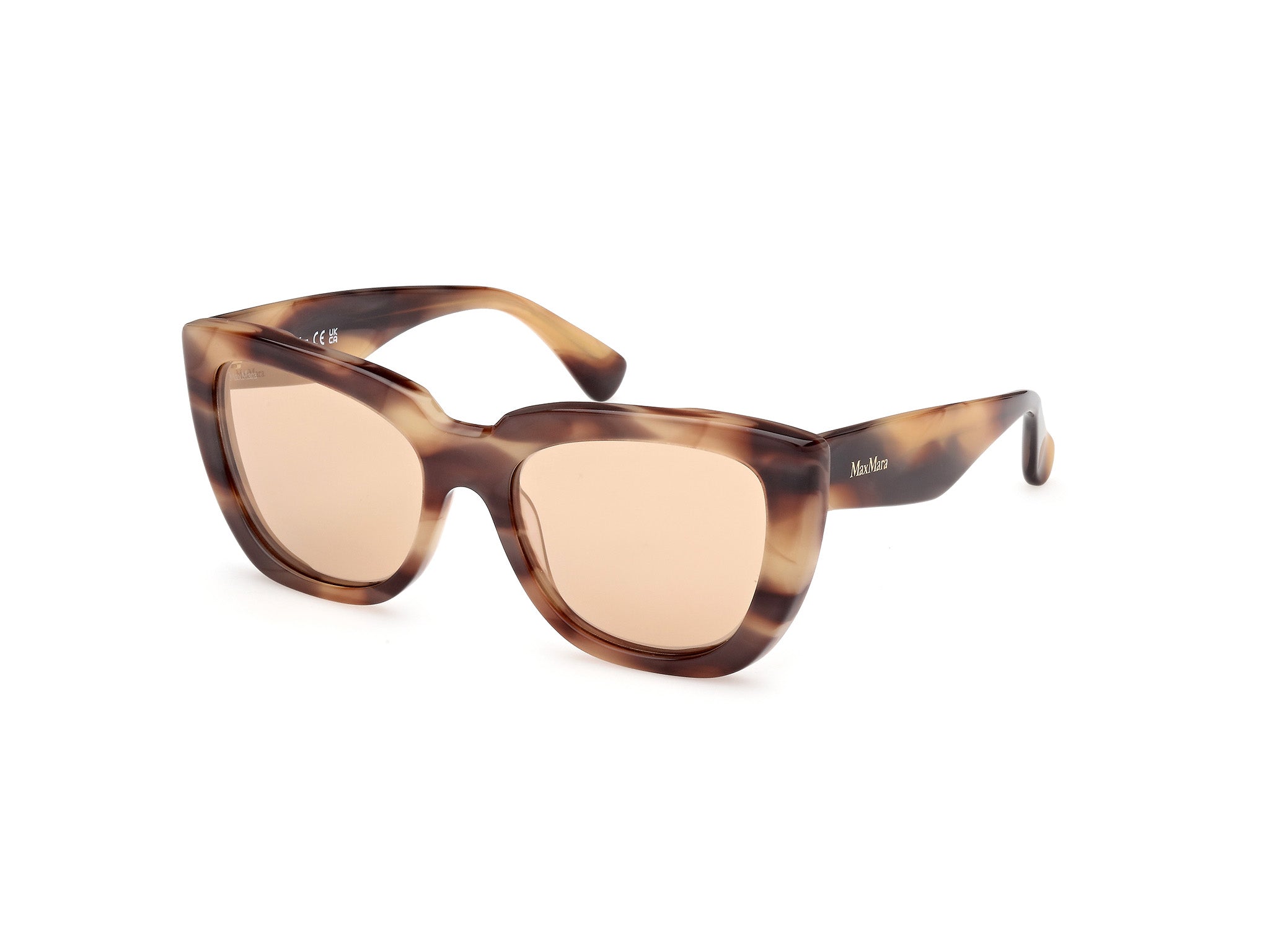 0889214501332 - Frau MM0090 GLIMPSE4 47G Gläser SONNENBRILLEN Acetato Marrone Marrone Katzenauge Normal Specchiato