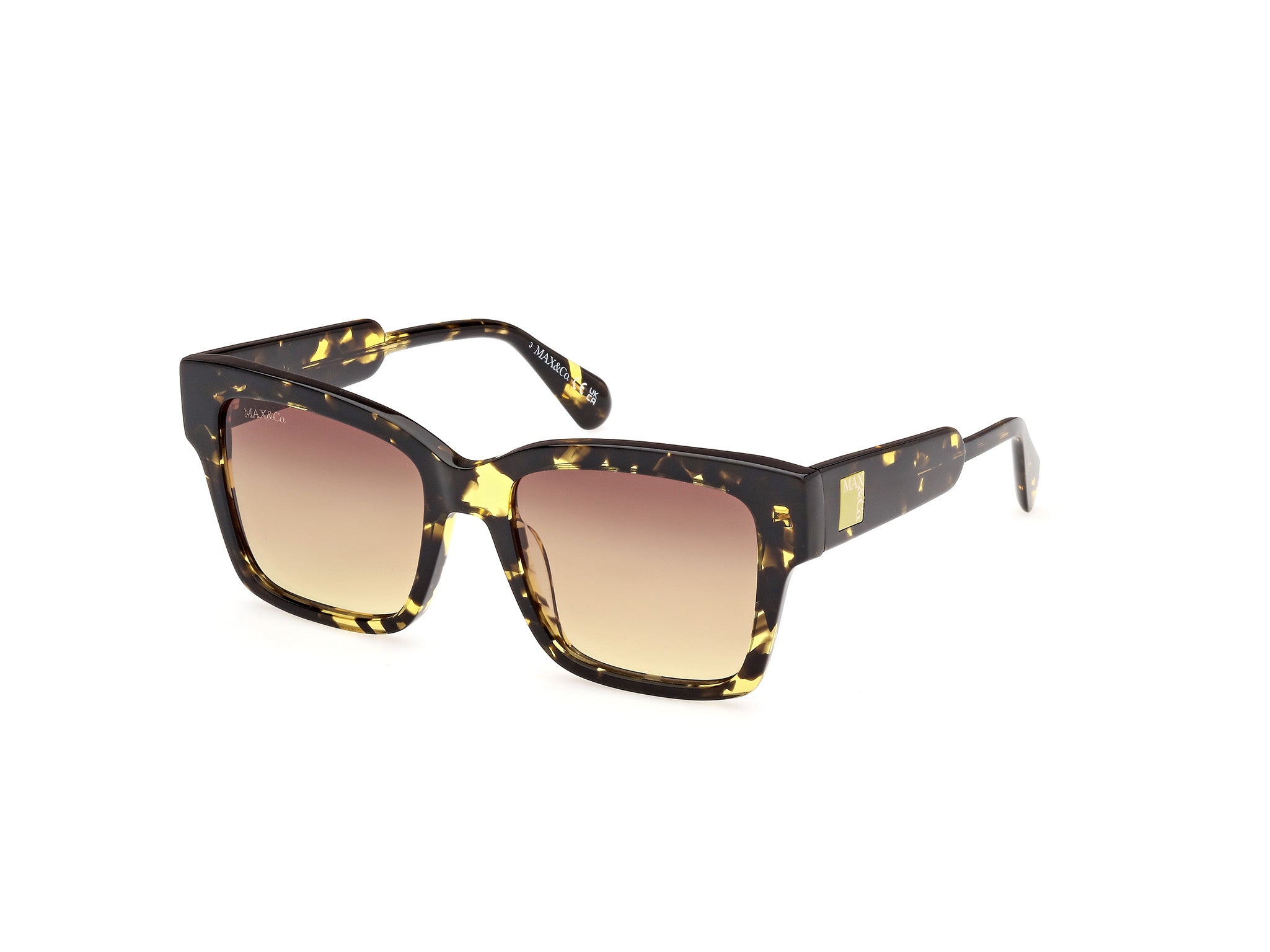 0889214501554 - Damen MO0094 55F Gläser SONNENBRILLEN Acetat Havanna Braun Quadratisch Normal