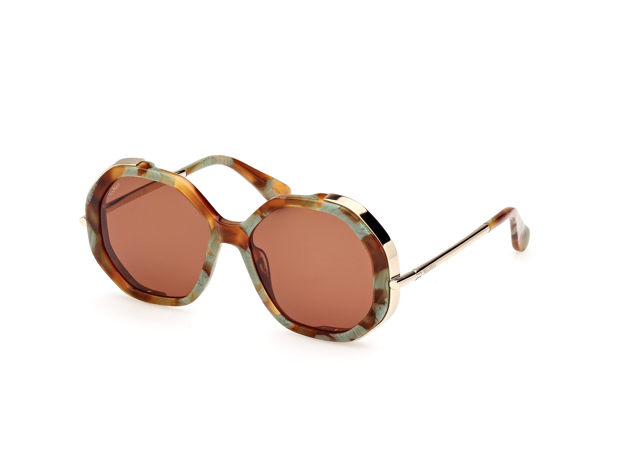 0889214501714 - Frau MM0094 Liz 56E Gläser SONNENBRILLEN Acetato Havana Marrone Geometrica Normal