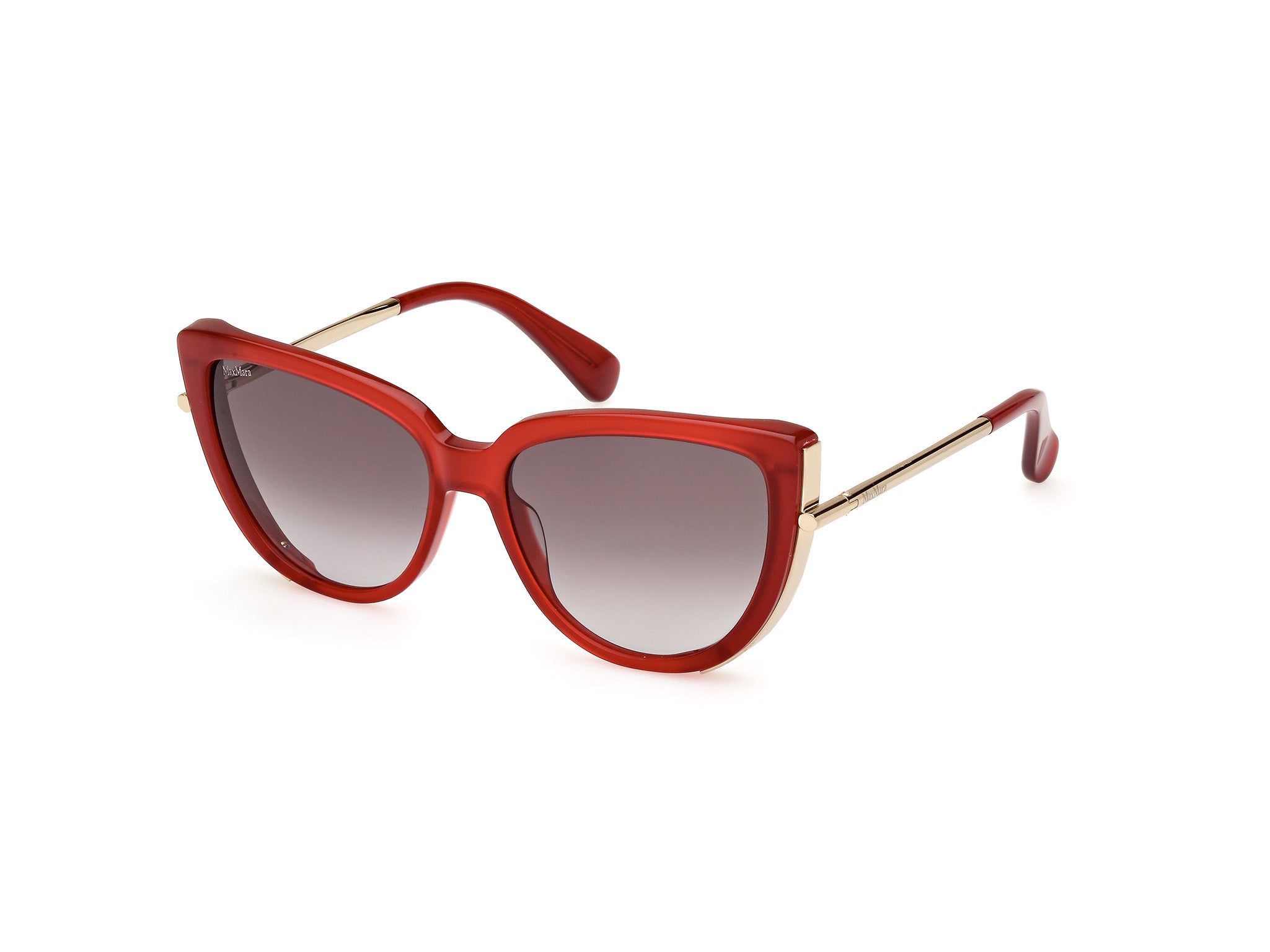 0889214501752 - Frau MM0095 Liz1 66B Gläser SONNENBRILLEN Acetato Rosso Fumo Katzenauge Normal Sfumato