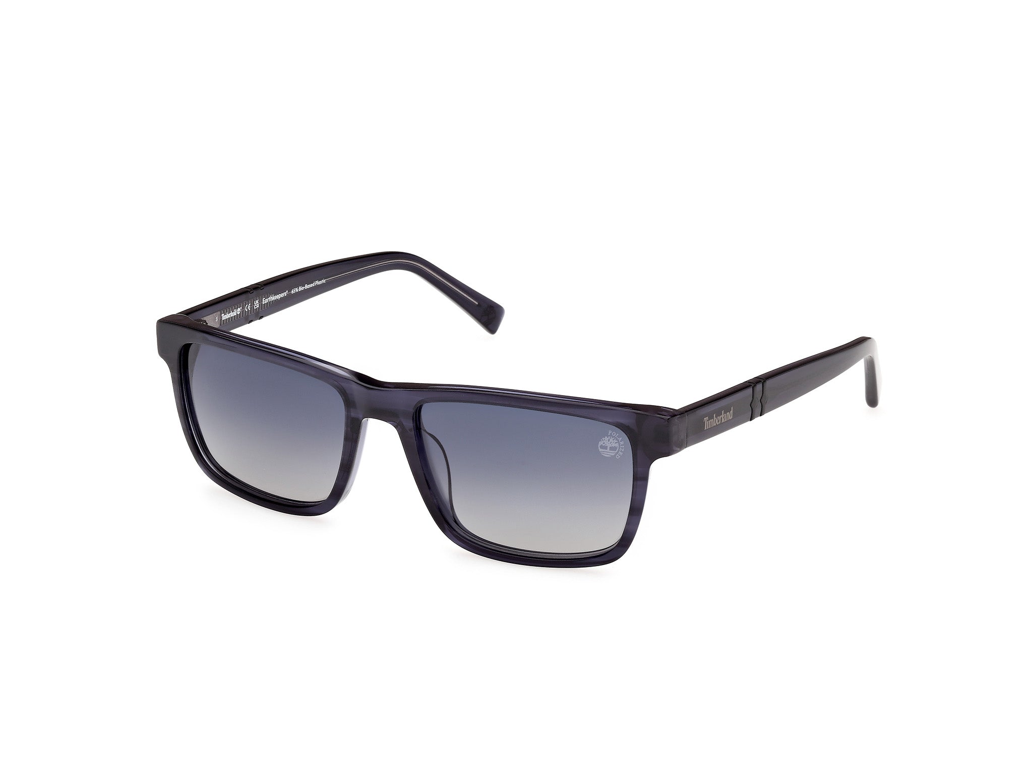 0889214505309 - Herren TB00020 90D Gläser SONNENBRILLEN Acetat Blau Rauch Quadratisch Polarisiert