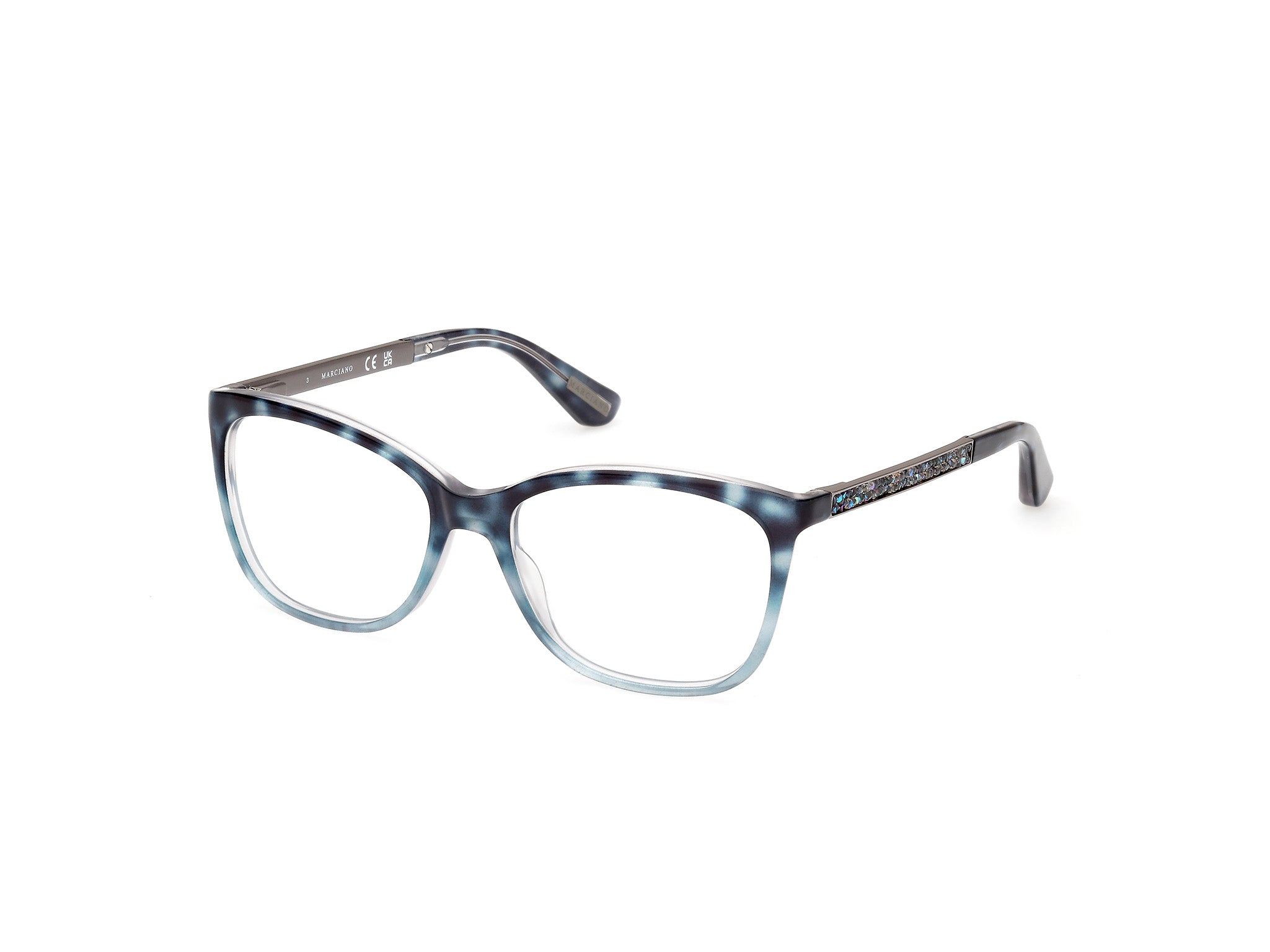 0889214505620 - Damen GM0281 92 Rahmen von BRILLEN Acetat Blau  Quadratisch Normal