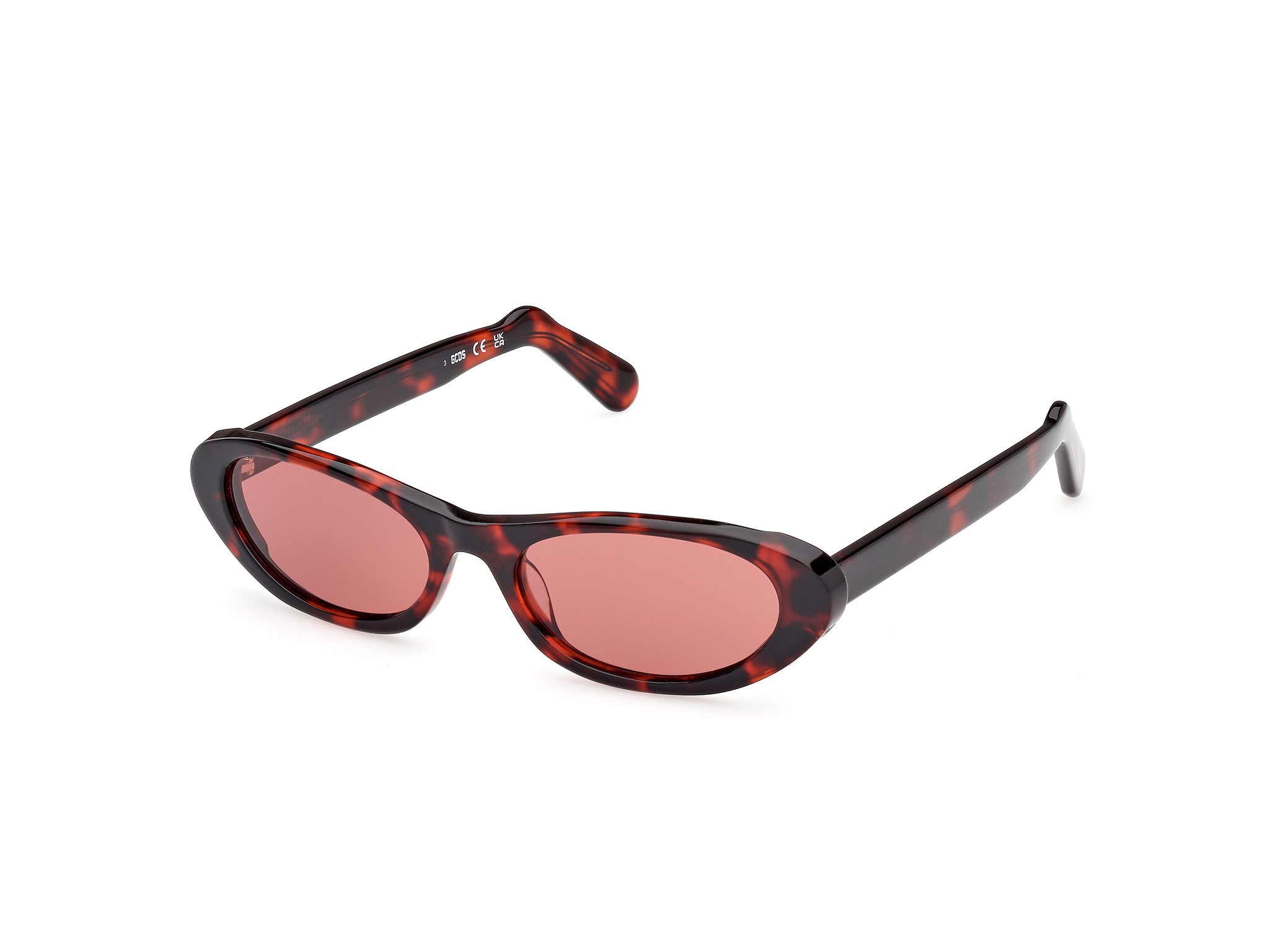 0889214507358 - Unisex GD0021 54s Gläser SONNENBRILLEN Acetato Havana Bordeaux Katzenauge Normal