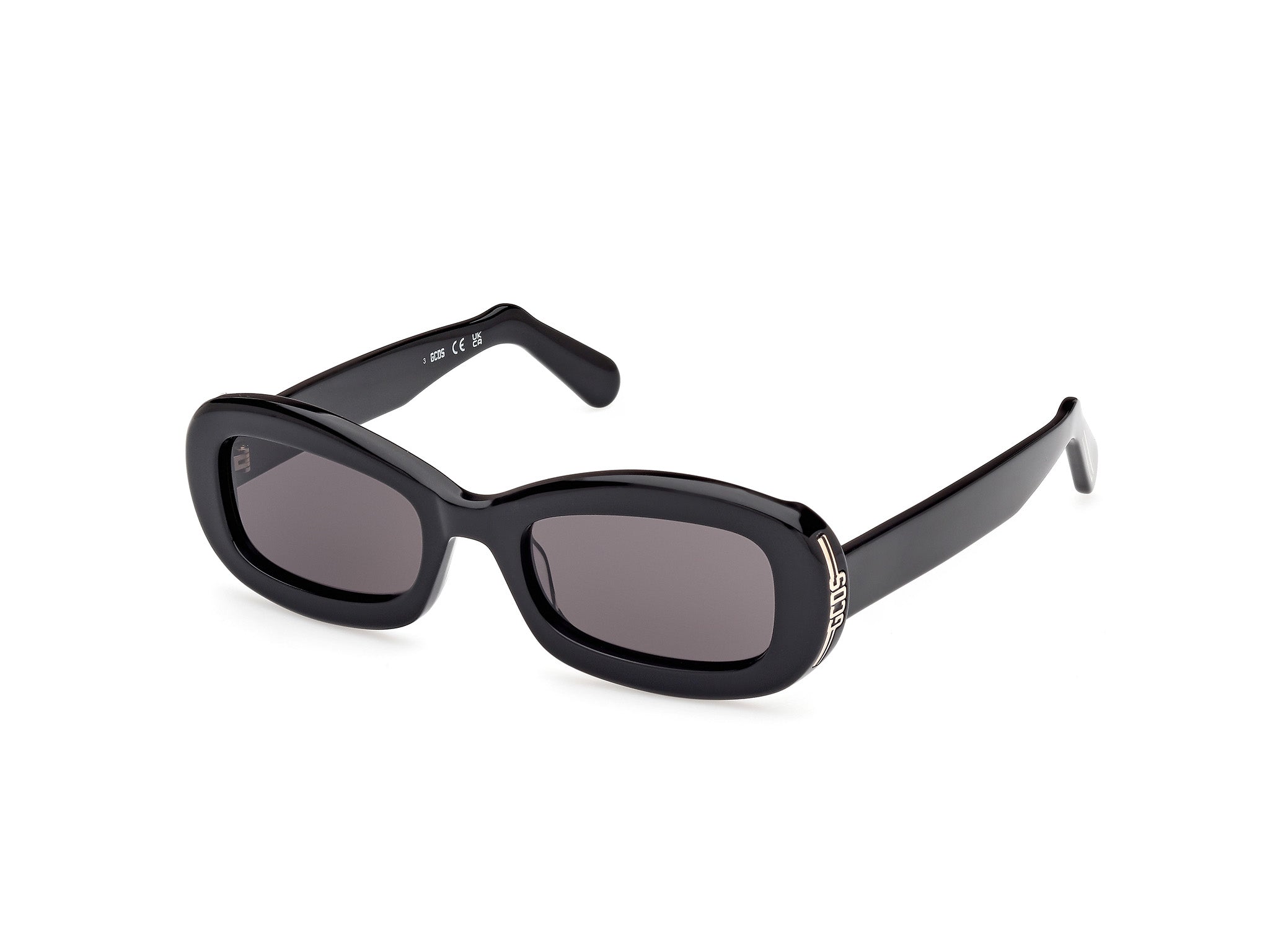 0889214507372 - Unisex GD0027 01a Gläser SONNENBRILLEN Acetato Nero Fumo Rotonda Normal