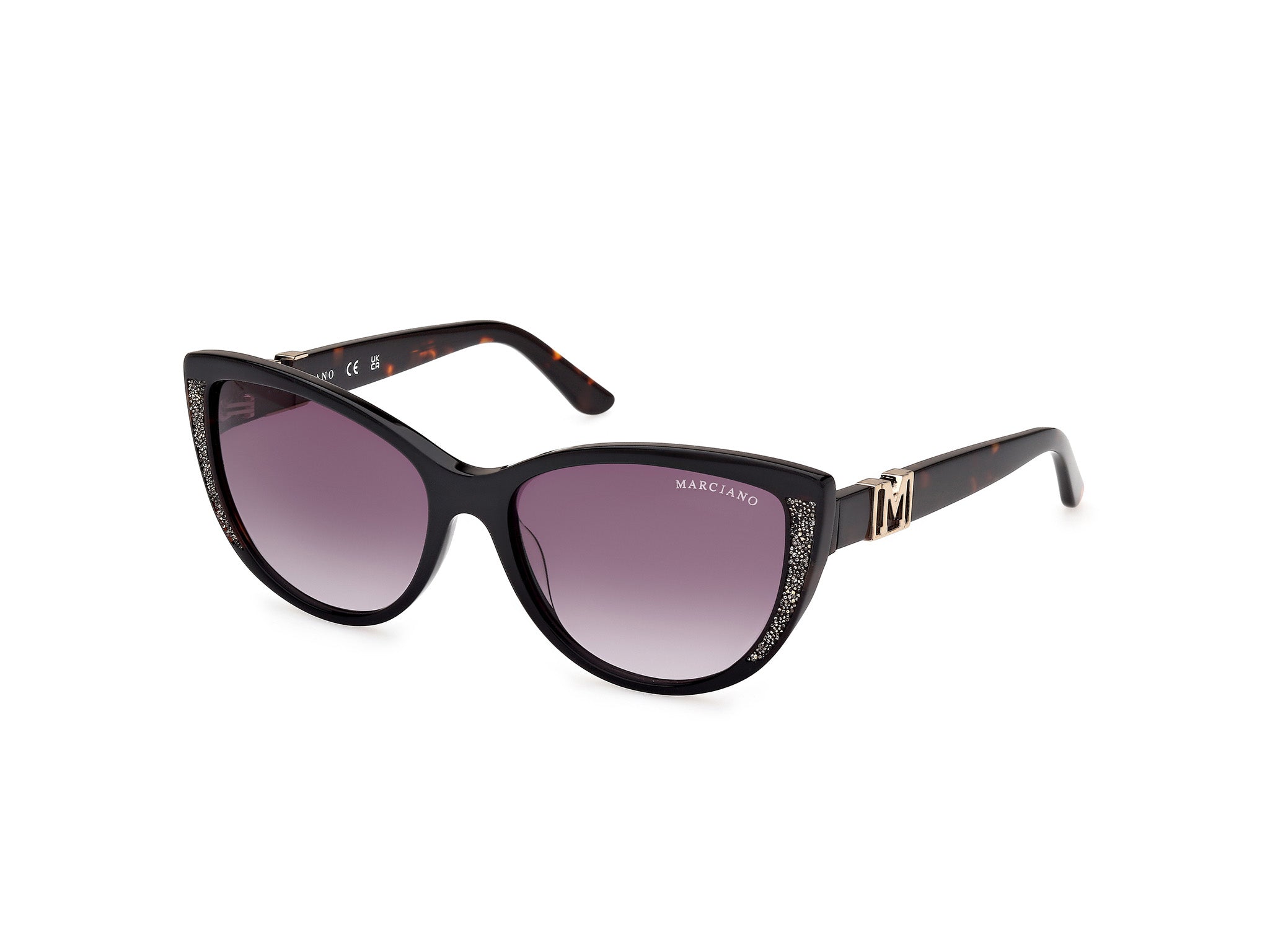 0889214509314 - Damen GM00011 05B Gläser SONNENBRILLEN Acetat Schwarz Rauch Cat Eye Normal