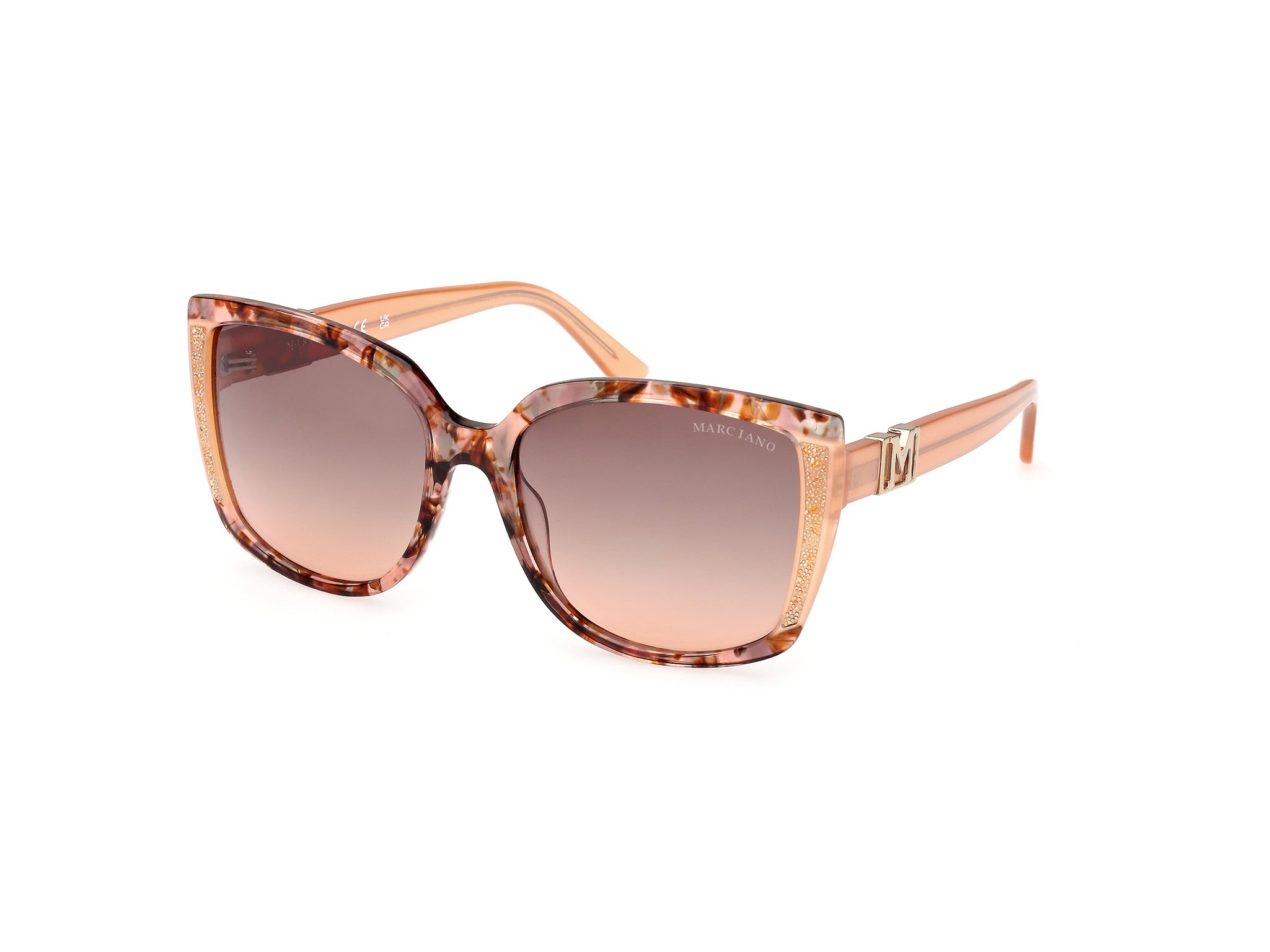 0889214509420 - Damen GM00013 44F Gläser SONNENBRILLEN Acetat Orange Braun Quadratisch Normal