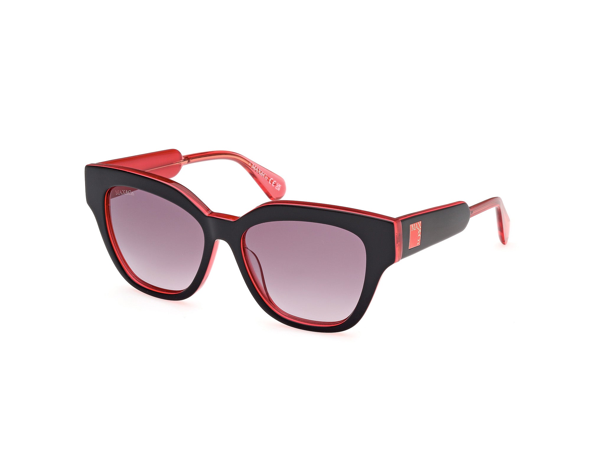 0889214509666 - Damen MO0106 01B Gläser SONNENBRILLEN Acetat Schwarz Rauch Geometrisch Normal