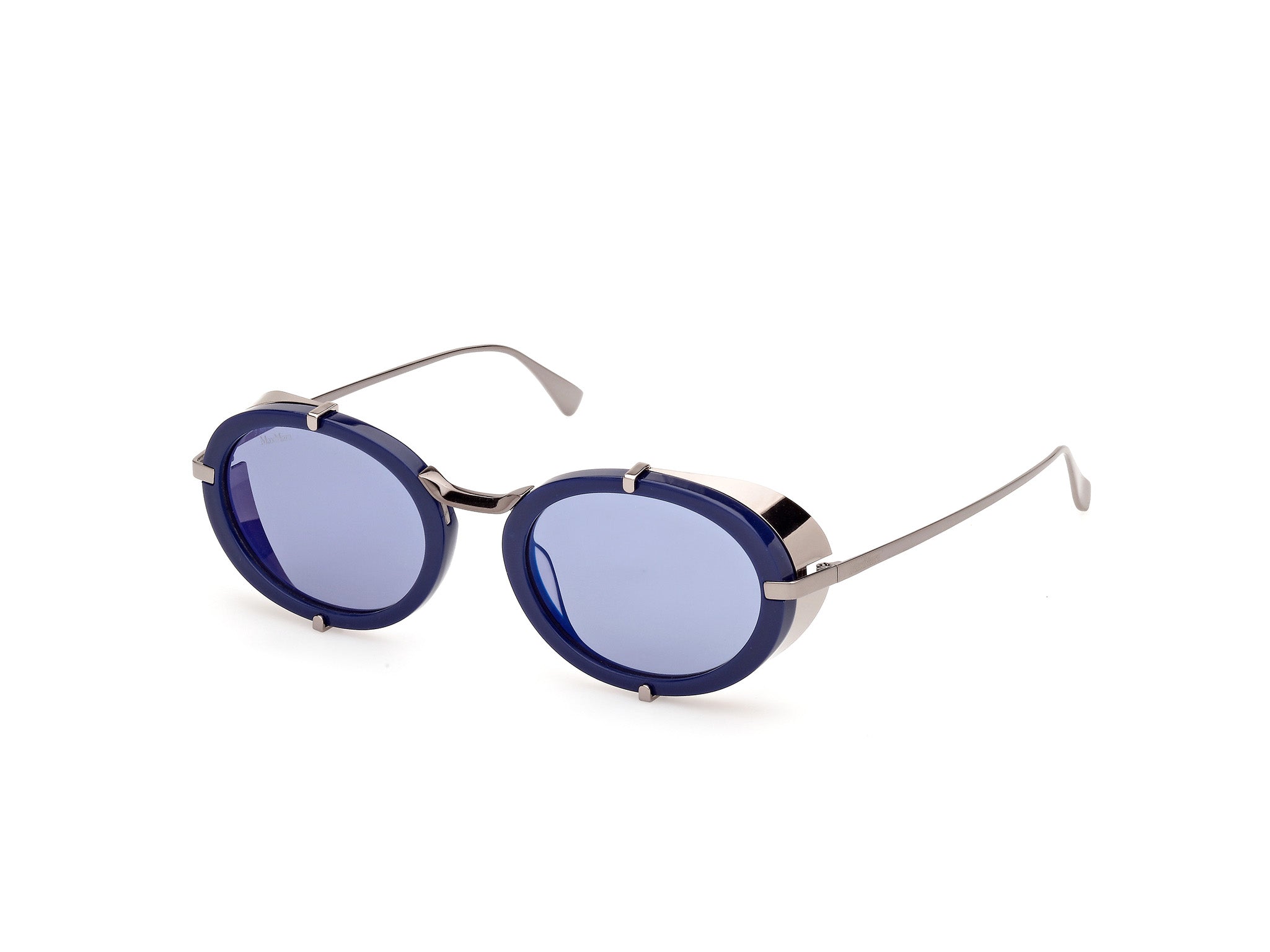 0889214509703 - Frau MM0103 SELMA 90X Gläser SONNENBRILLEN Acetato Blu Blu Kreisel Normal