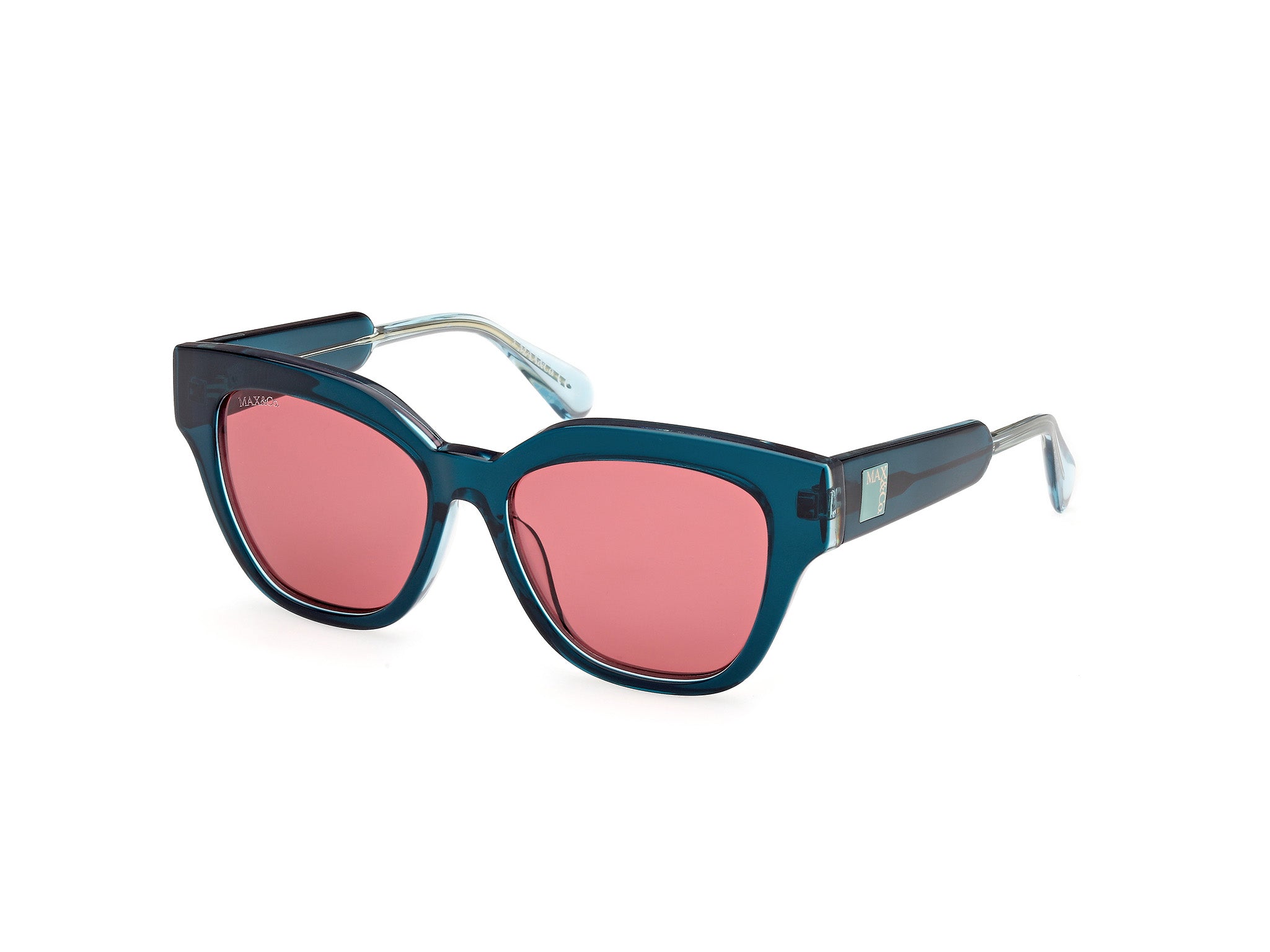 0889214509802 - Damen MO0106 98J Gläser SONNENBRILLEN Acetat Grün Braun Geometrisch Normal