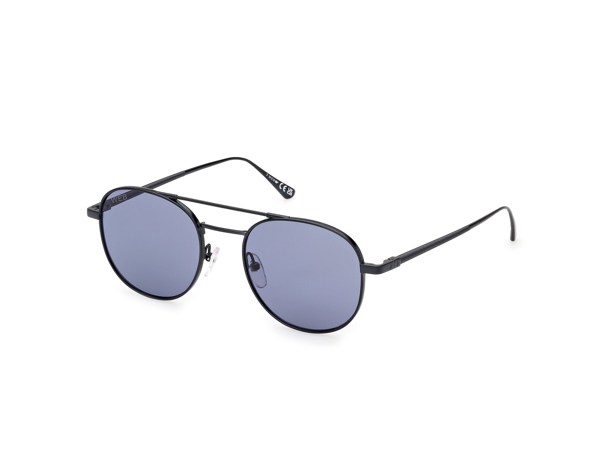 0889214513779 - Unisex WE0375 91V Gläser SONNENBRILLEN Titan Blau Blau Rund Normal