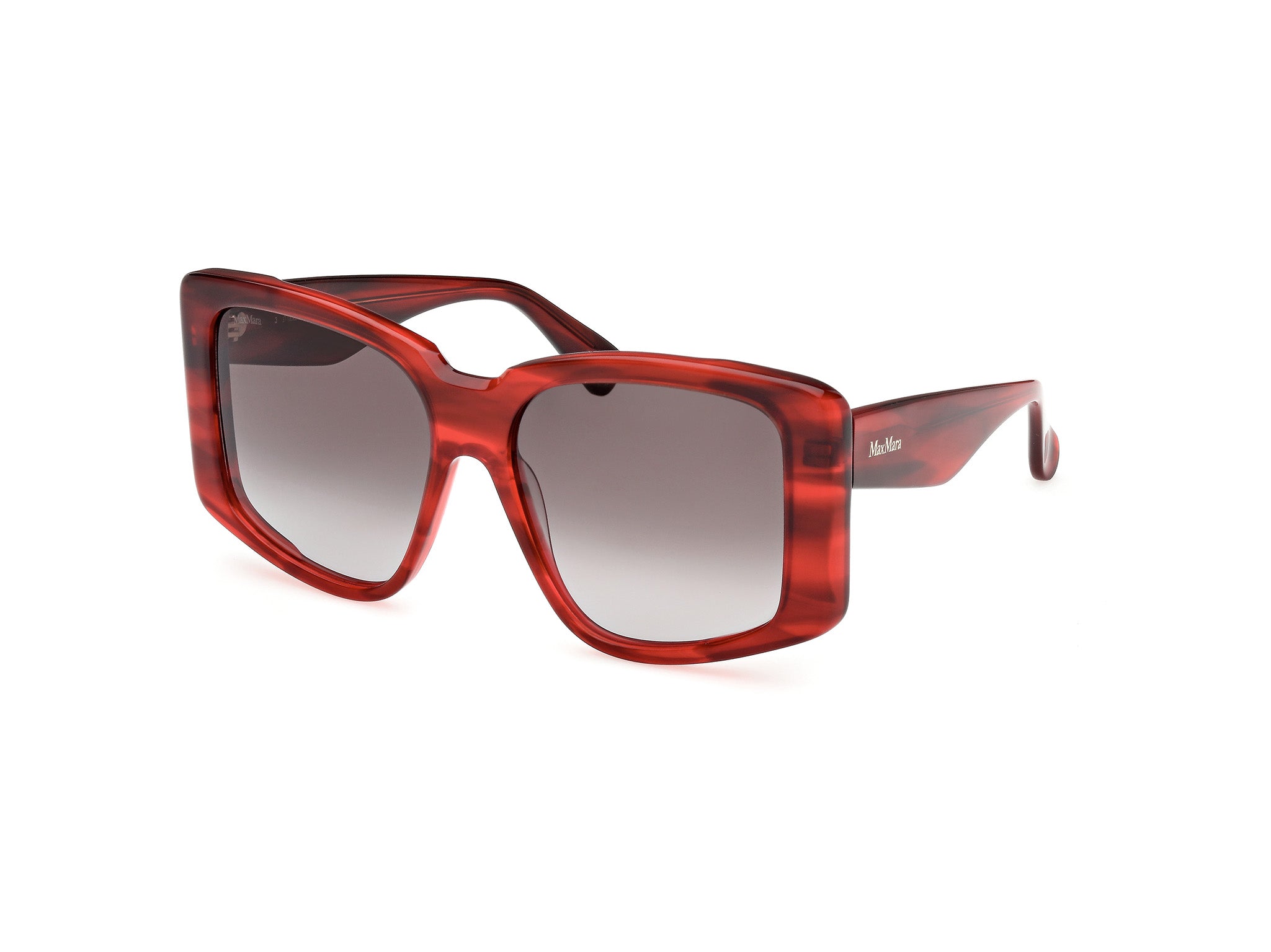 0889214516336 - Damen MM0098 GLIMPSE6 66B Gläser SONNENBRILLEN Acetat Rot Rauch Rund Normal