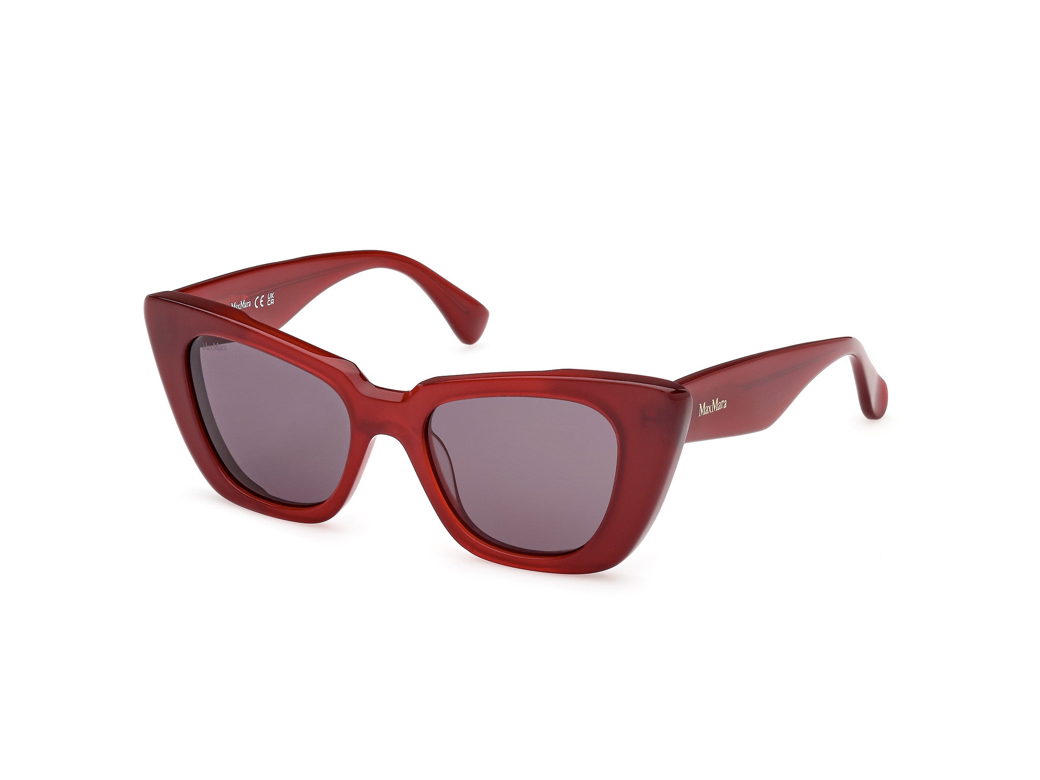 0889214516374 - Damen MM0099 GLIMPSE5 66A Gläser SONNENBRILLEN Acetat Rot Rauch Schmetterling Normal