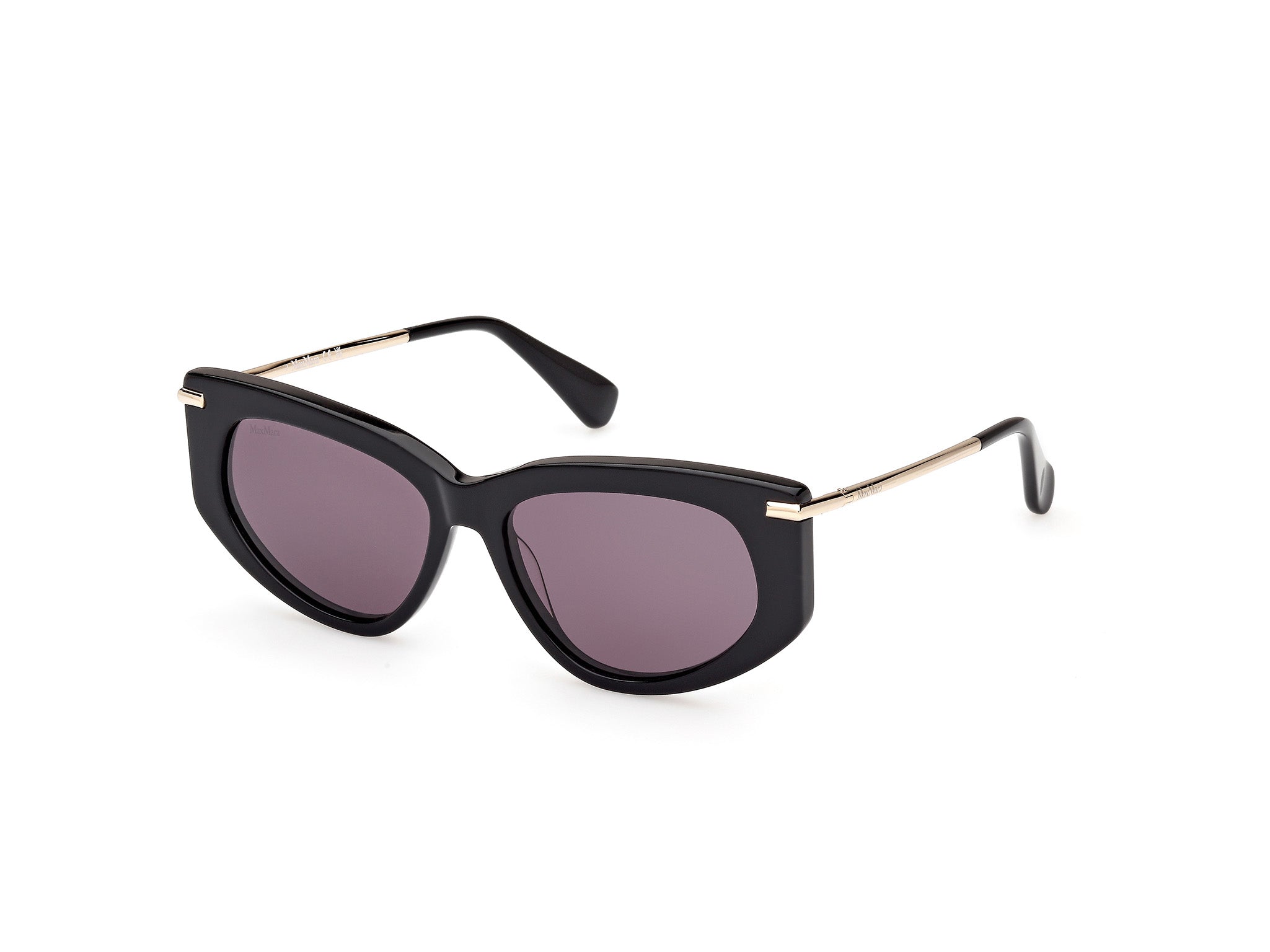 0889214516381 - Damen MM0100 BETH 01A Gläser SONNENBRILLEN Acetat Schwarz Rauch Rund Normal