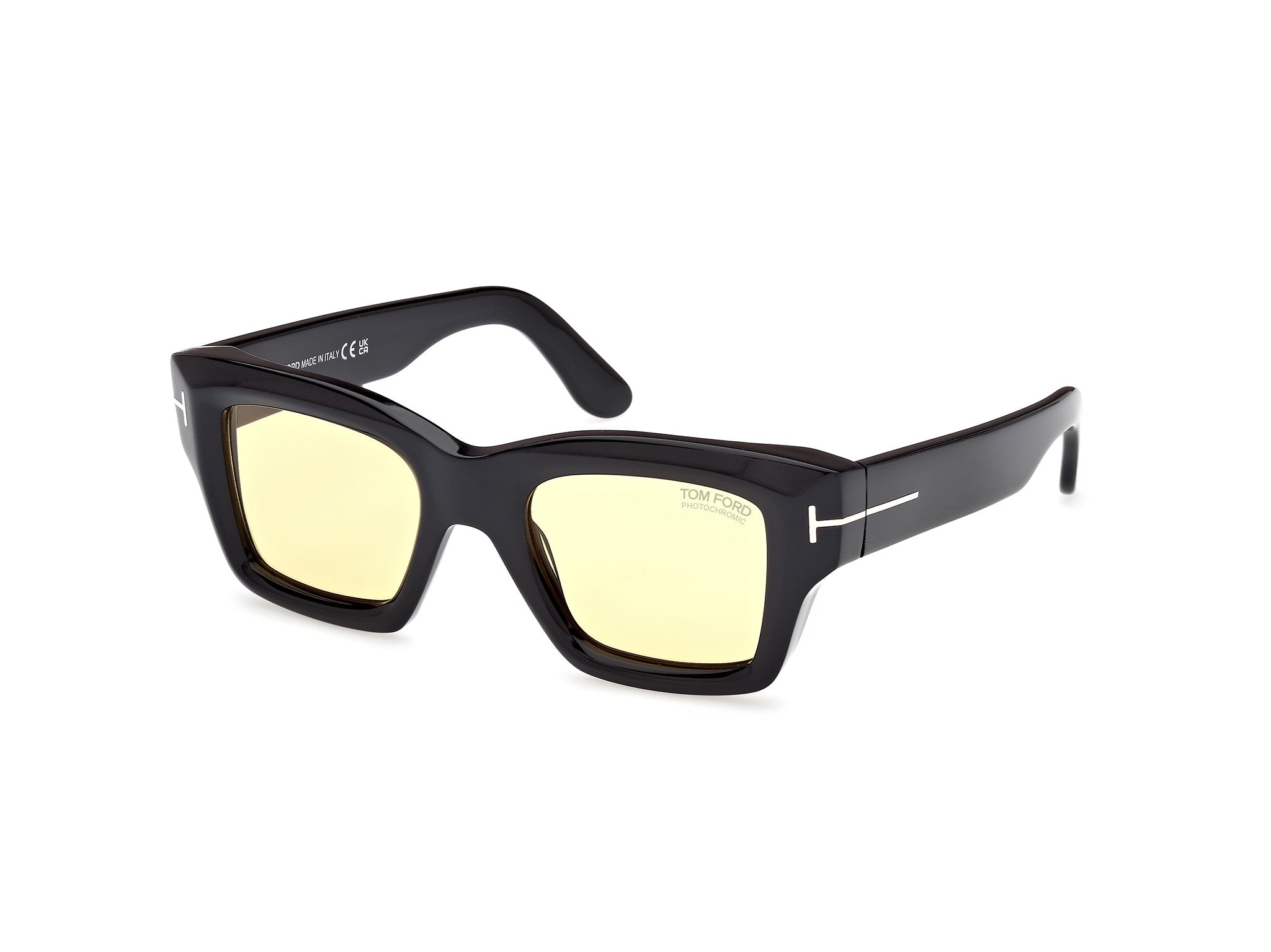 0889214520456 - TOM FORD Herren FT1154 ILIAS 01E Gläser SONNENBRILLEN Acetat Schwarz Braun Quadratisch Photochromatisch