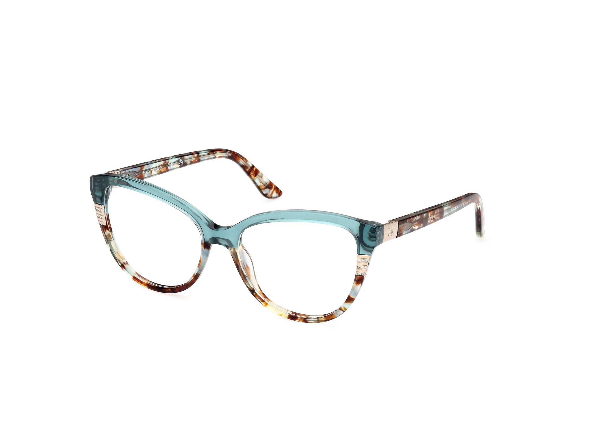 0889214520678 - Damen GM50011 87 Rahmen von BRILLEN Acetat Türkis  Cat Eye Normal