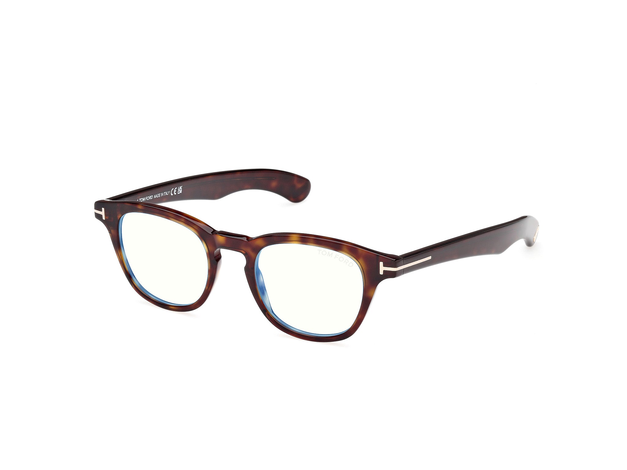 0889214522320 - TOM FORD Herren FT5976-B 52 Rahmen von BRILLEN Acetat Havanna  Rund Normal