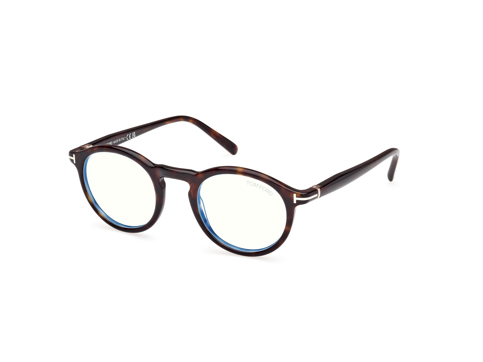 0889214522481 - TOM FORD Herren FT5979-B 52 Rahmen von BRILLEN Acetat Havanna  Rund Normal