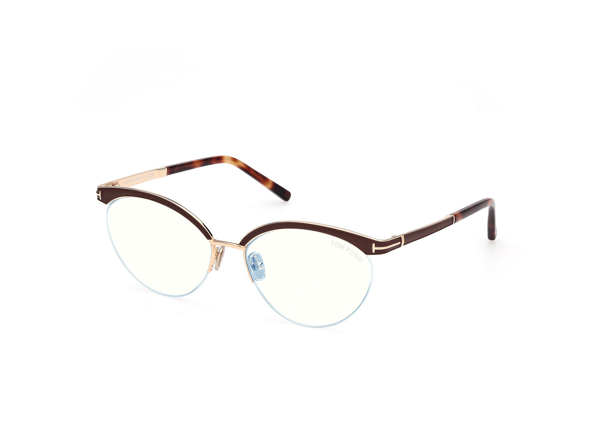 0889214522627 - TOM FORD Damen FT5983-B 46 Rahmen von BRILLEN Metall Braun  Cat Eye Normal