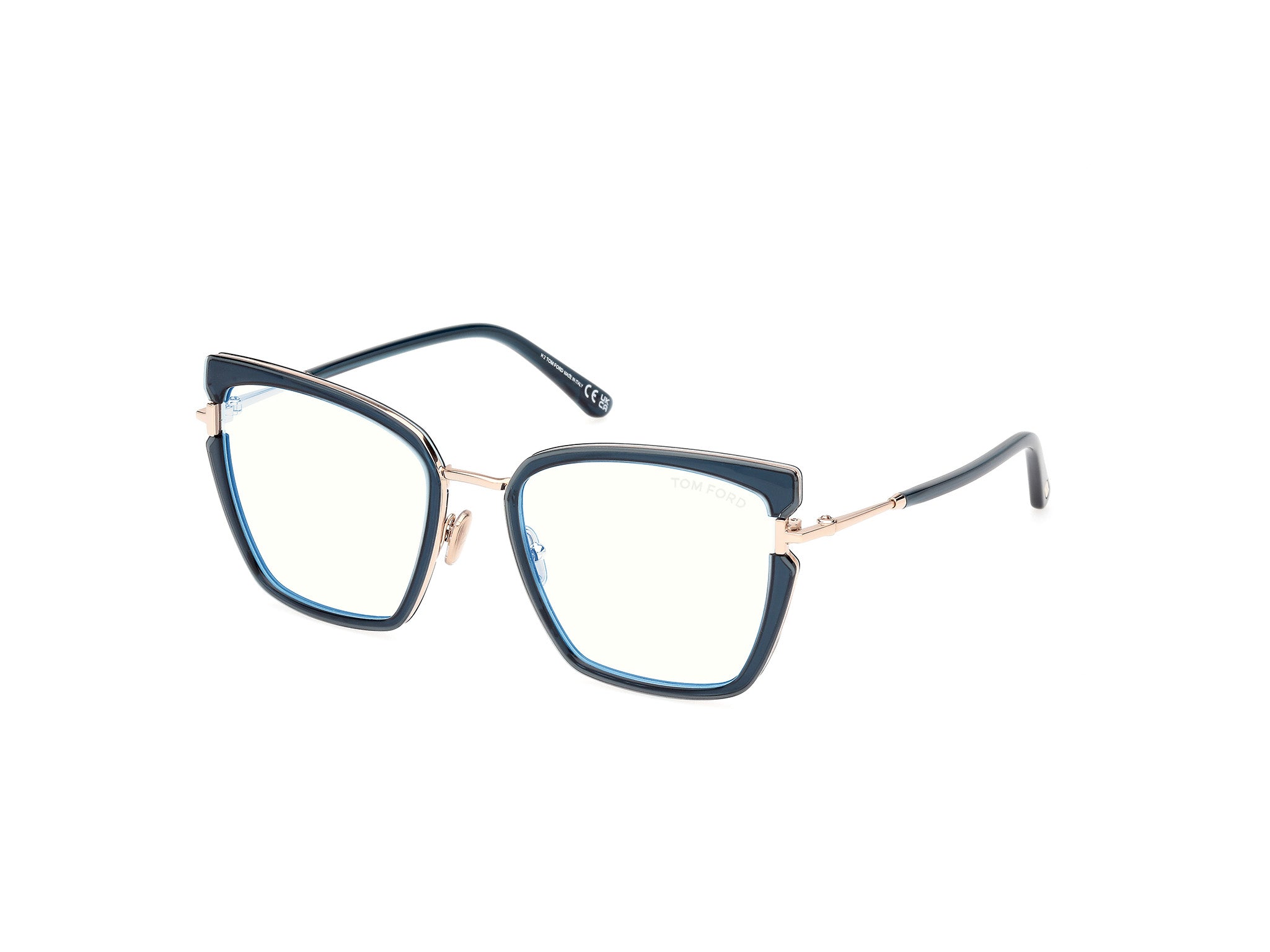 0889214522658 - TOM FORD Damen FT5984-B 92 Rahmen von BRILLEN Injiziert Blau  Schmetterling Normal