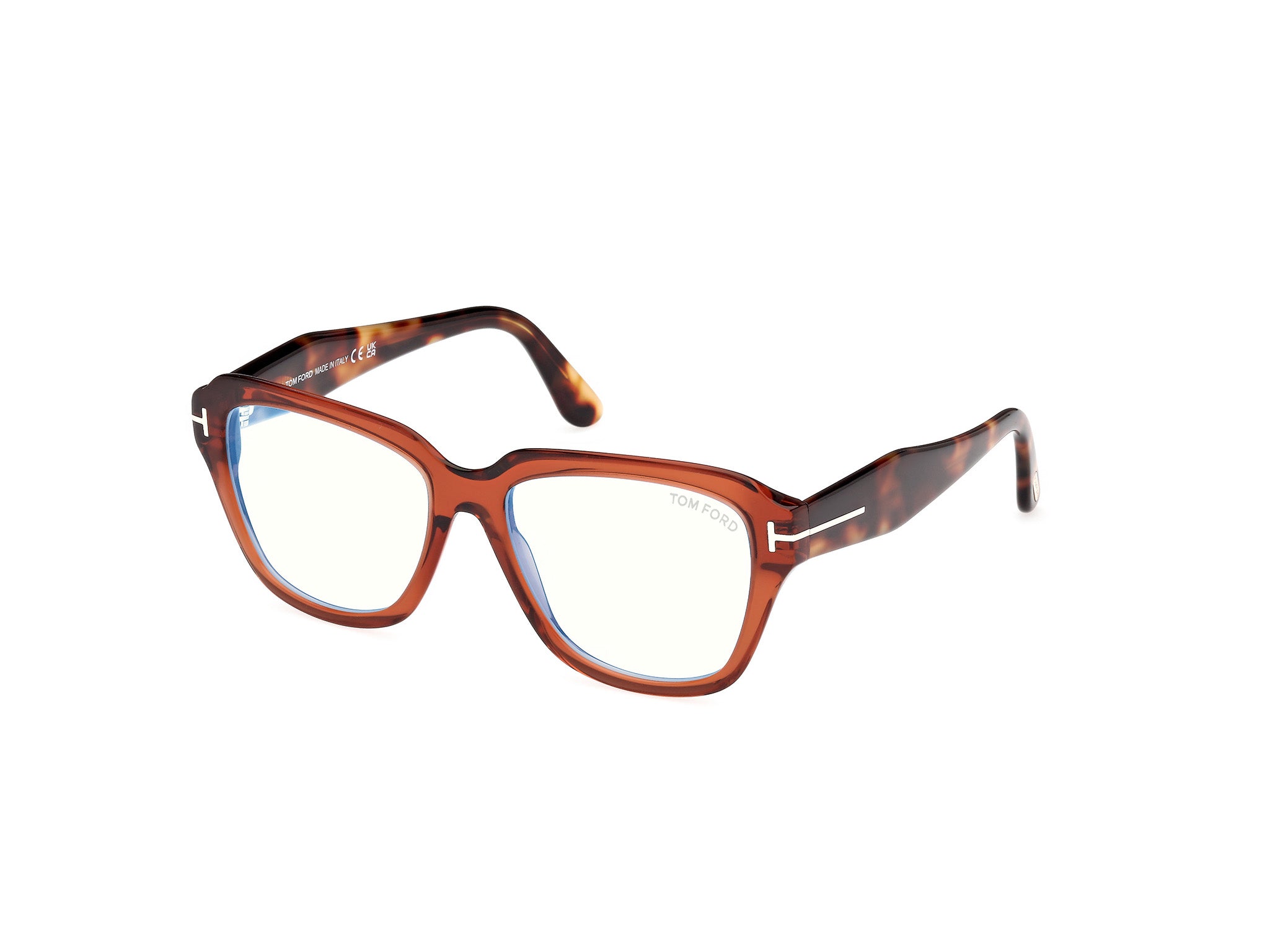 0889214522788 - TOM FORD Damen FT5988-B 44 Rahmen von BRILLEN Acetat Orange  Quadratisch Normal