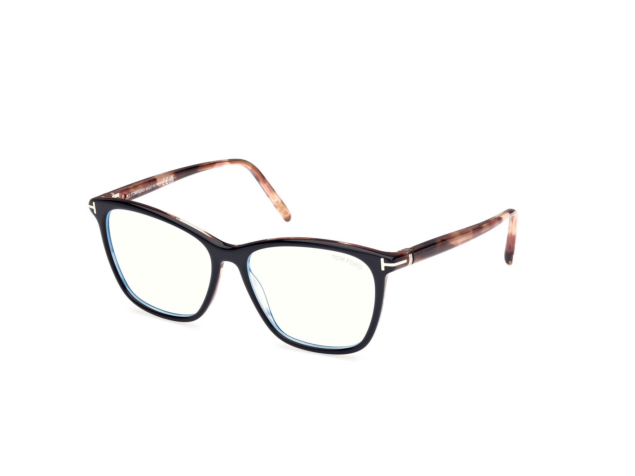 0889214522825 - TOM FORD Damen FT5989-B 5 Rahmen von BRILLEN Acetat Schwarz  Quadratisch Normal