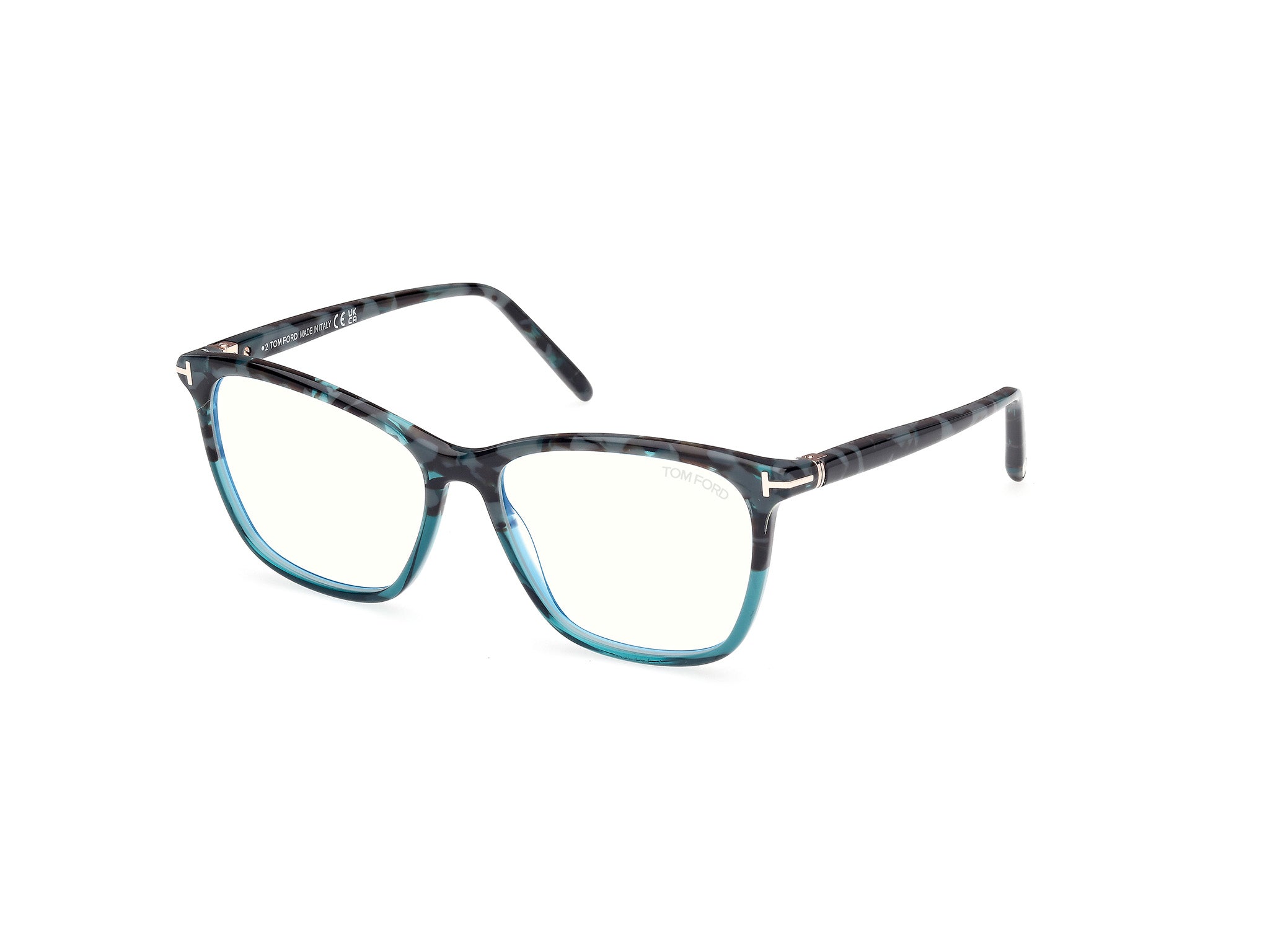 0889214522849 - TOM FORD Damen FT5989-B 55 Rahmen von BRILLEN Acetat Havanna  Quadratisch Normal