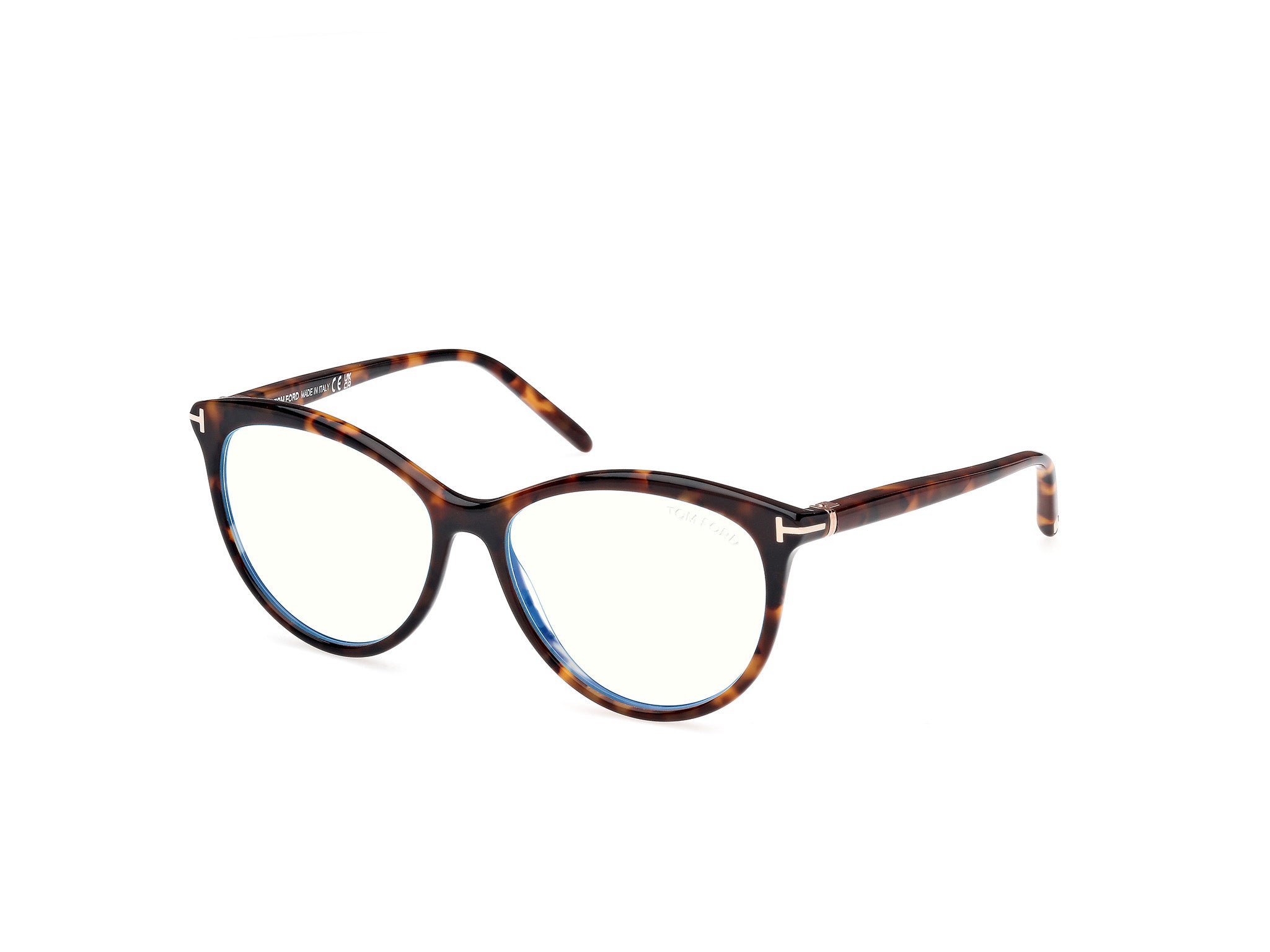 0889214522863 - TOM FORD Damen FT5990-B 52 Rahmen von BRILLEN Acetat Havanna  Rund Normal