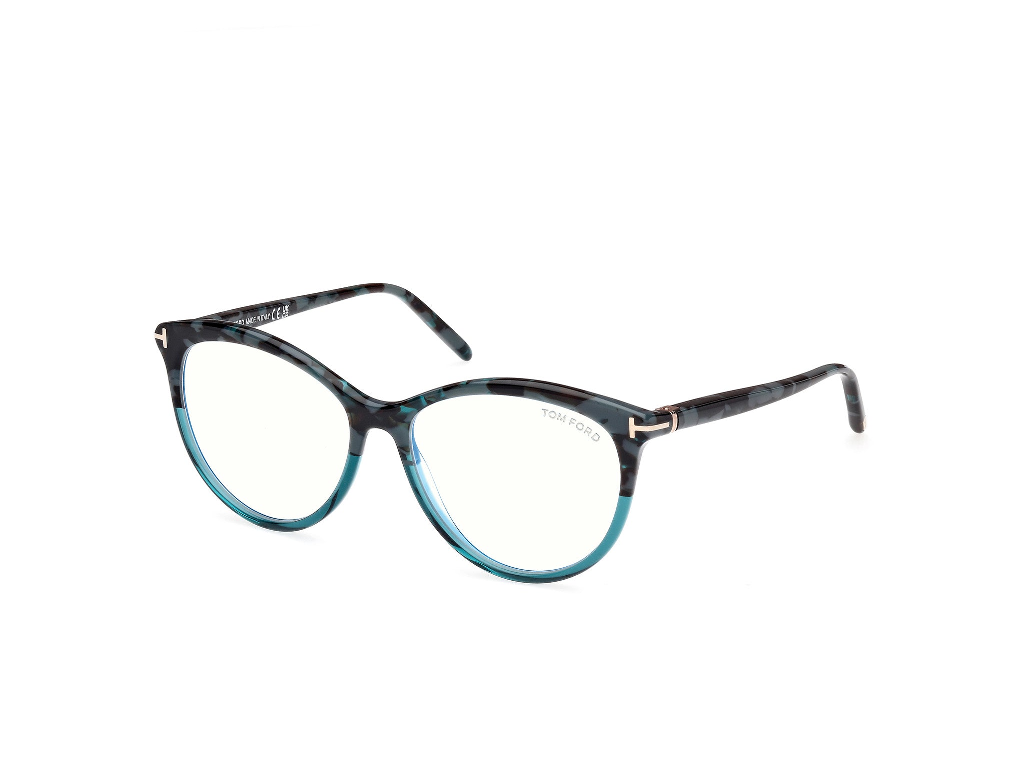 0889214522870 - TOM FORD Damen FT5990-B 55 Rahmen von BRILLEN Acetat Havanna  Rund Normal