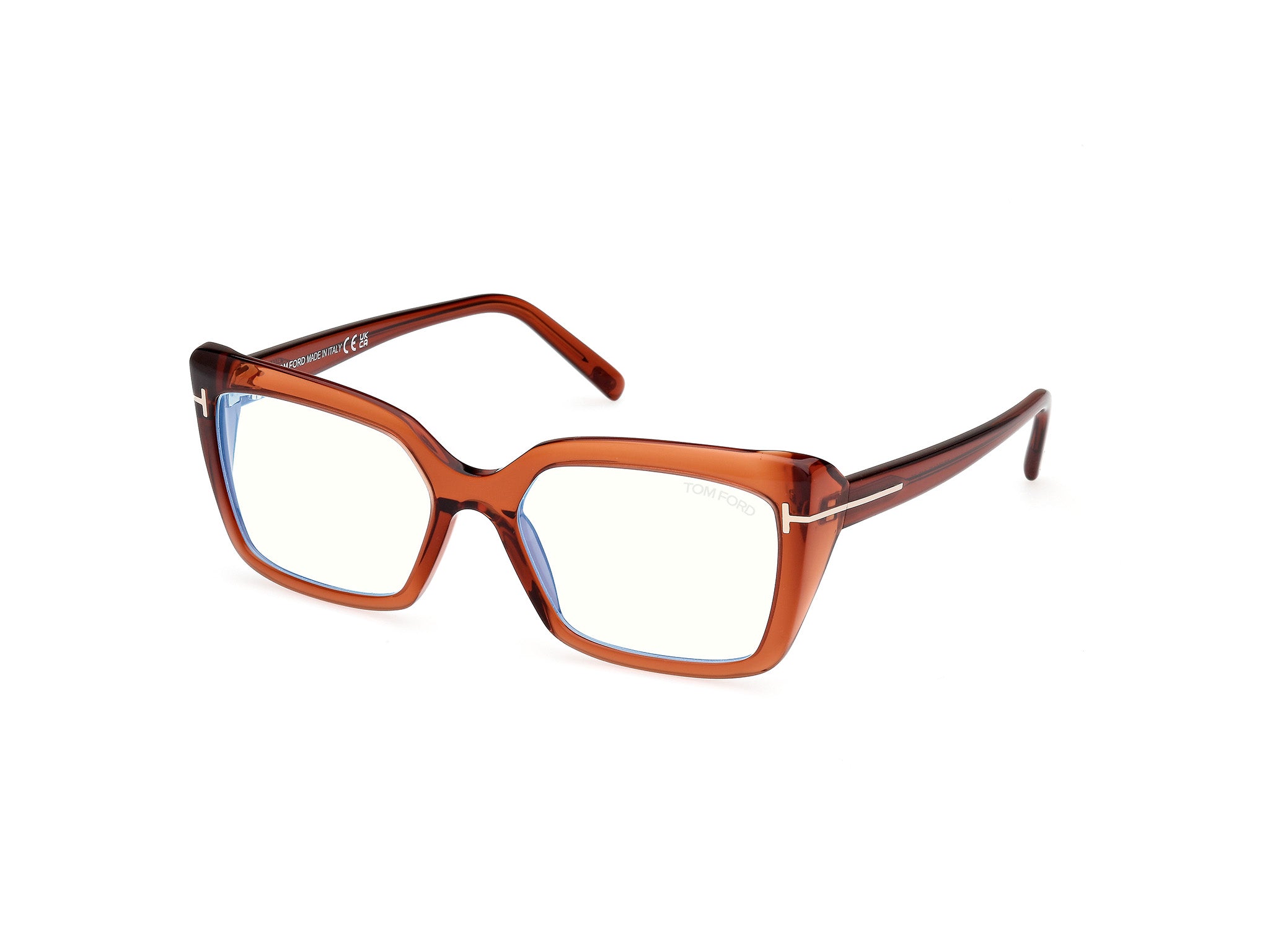 0889214522900 - TOM FORD Damen FT5991-B 48 Rahmen von BRILLEN Acetat Braun  Quadratisch Normal