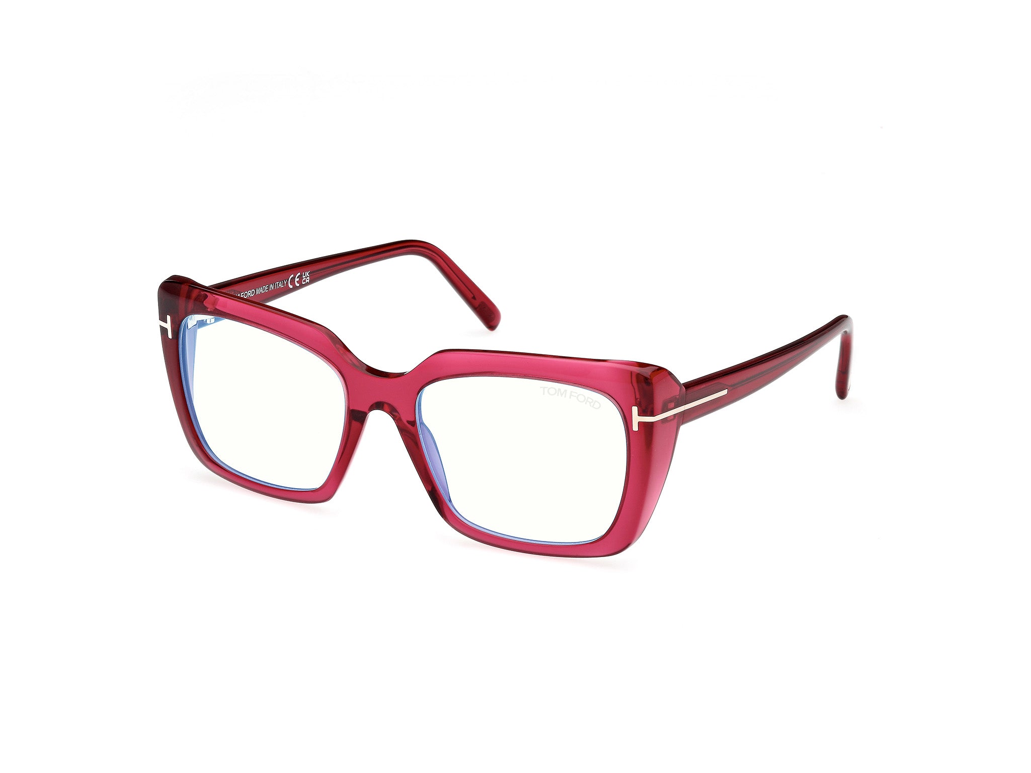 0889214522962 - TOM FORD Damen FT5992-B 75 Rahmen von BRILLEN Acetat Fuchsie  Quadratisch Normal