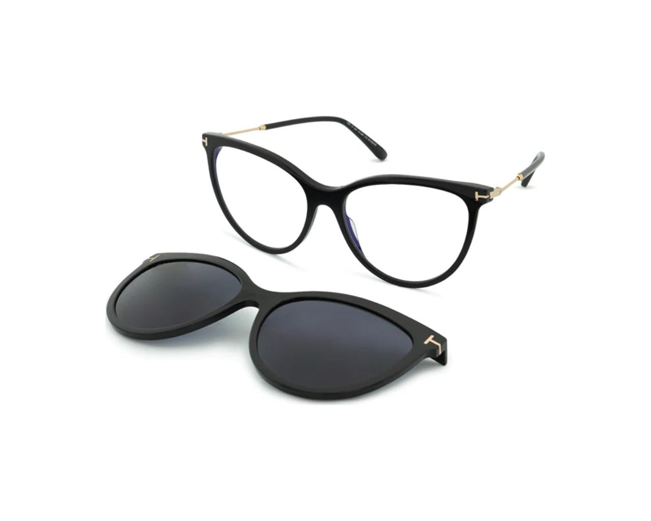 0889214523006 - TOM FORD Damen TOM FORD FT5994-B 001 Optische Fassungen Acetat Schwarz  Cat Eye Normal