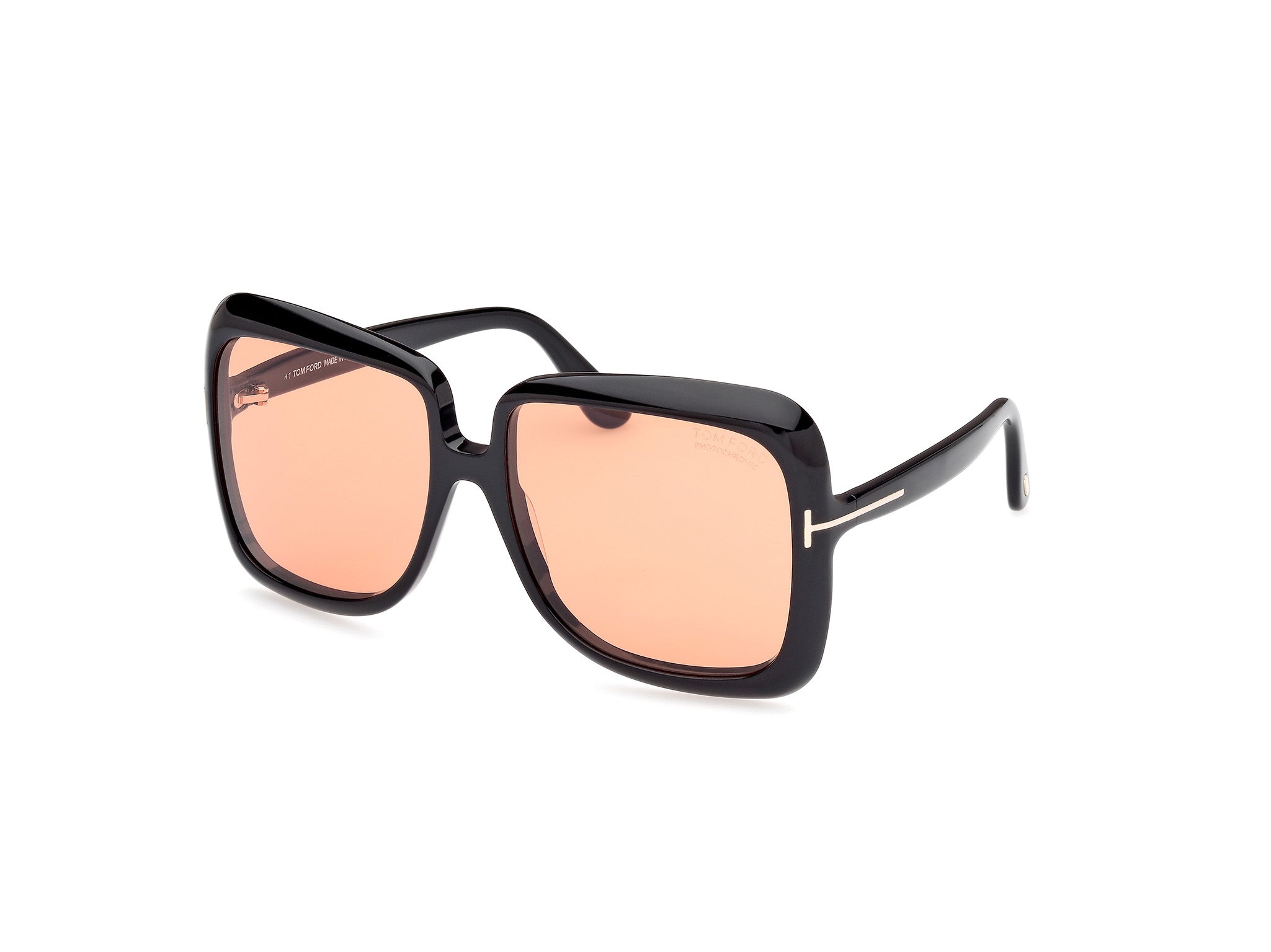 0889214524966 - TOM FORD Damen FT1156 LORELAI 01E Gläser SONNENBRILLEN Acetat Schwarz Braun Quadratisch Photochromatisch