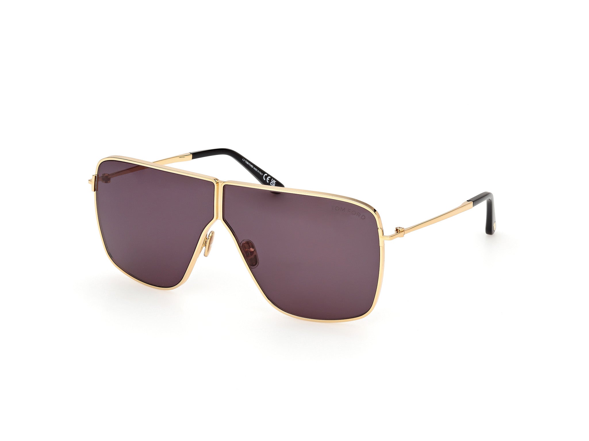 0889214525062 - TOM FORD Unisex FT1159 HUXLEY 30A Gläser SONNENBRILLEN Metall Gold Rauch Quadratisch Normal