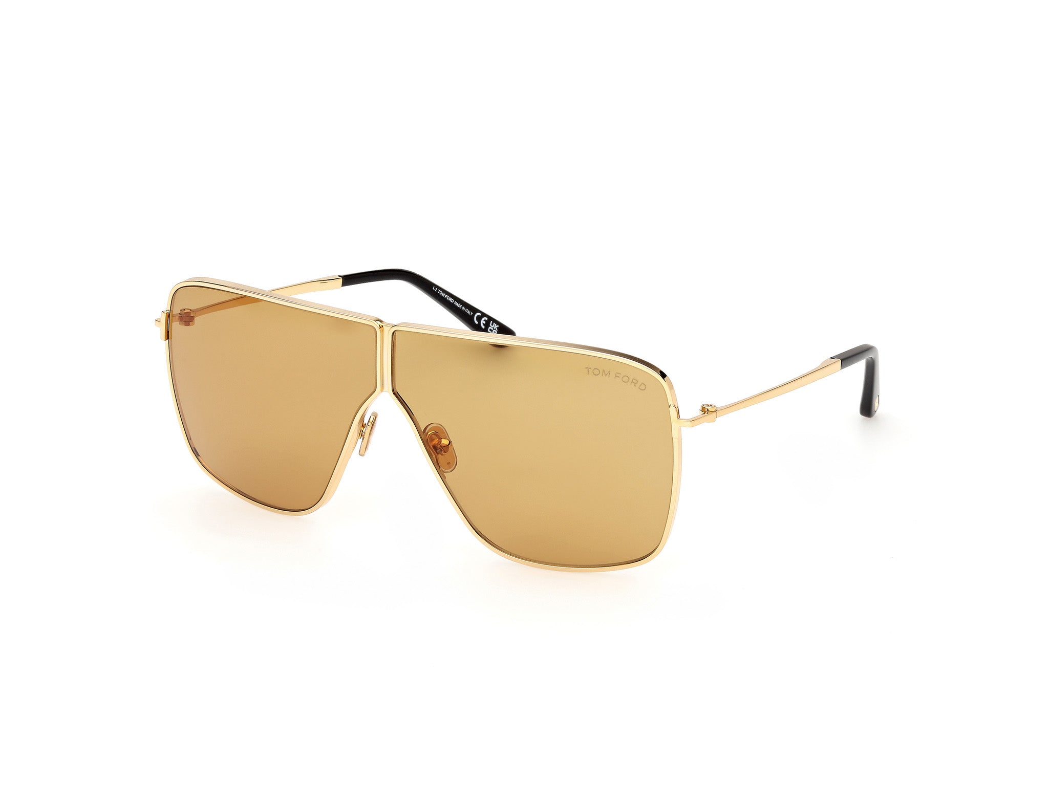 0889214525079 - TOM FORD Unisex FT1159 HUXLEY 30E Gläser SONNENBRILLEN Metall Gold Braun Quadratisch Normal