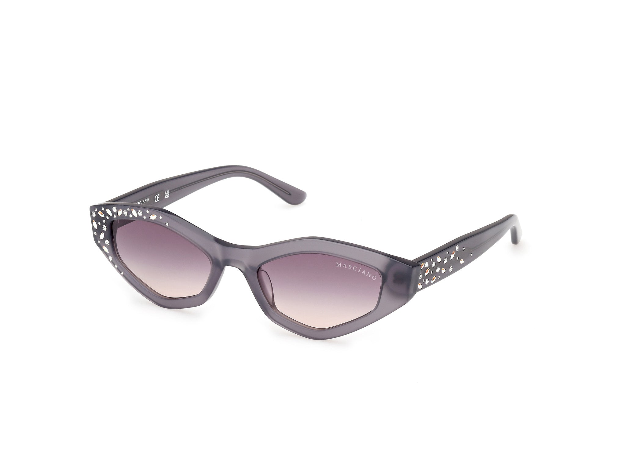 0889214529411 - Damen GM00017 20B Gläser SONNENBRILLEN Acetat Grau Rauch Geometrisch Normal