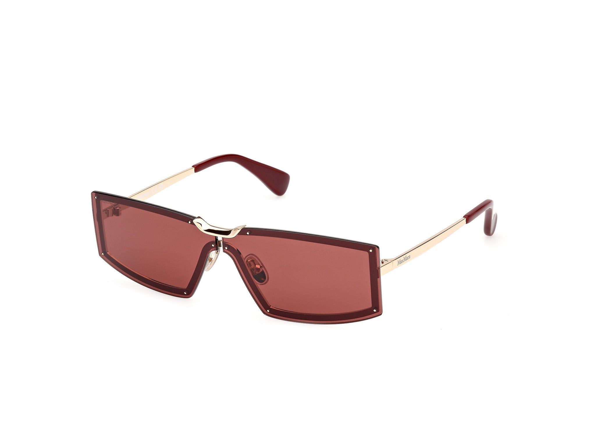 0889214532114 - Damen MM0118 32S Gläser SONNENBRILLEN Metall Gold Bordeaux Quadratisch Normal