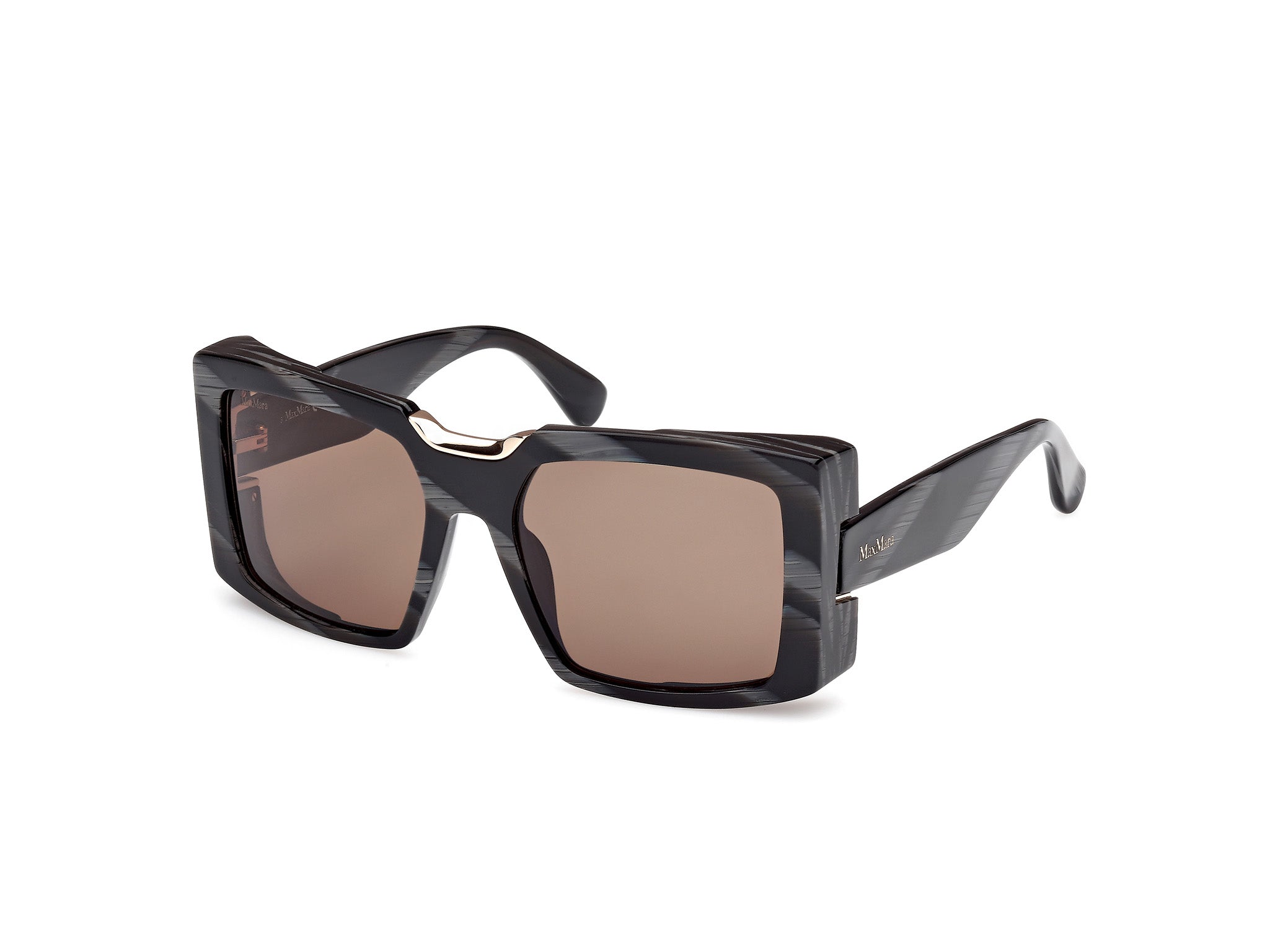 0889214532374 - Damen MM0124 SPARK6 63J Gläser SONNENBRILLEN Acetat Schwarz Braun Quadratisch Normal