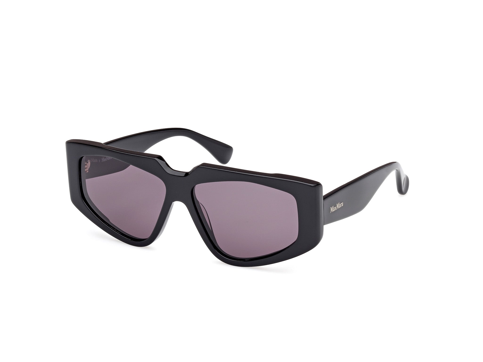 0889214532381 - Damen MM0125 01A Gläser SONNENBRILLEN Acetat Schwarz Rauch Rund Normal