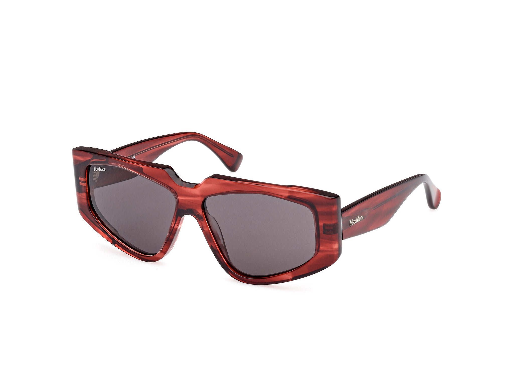 0889214532411 - Damen MM0125 68A Gläser SONNENBRILLEN Acetat Rot Rauch Rund Normal