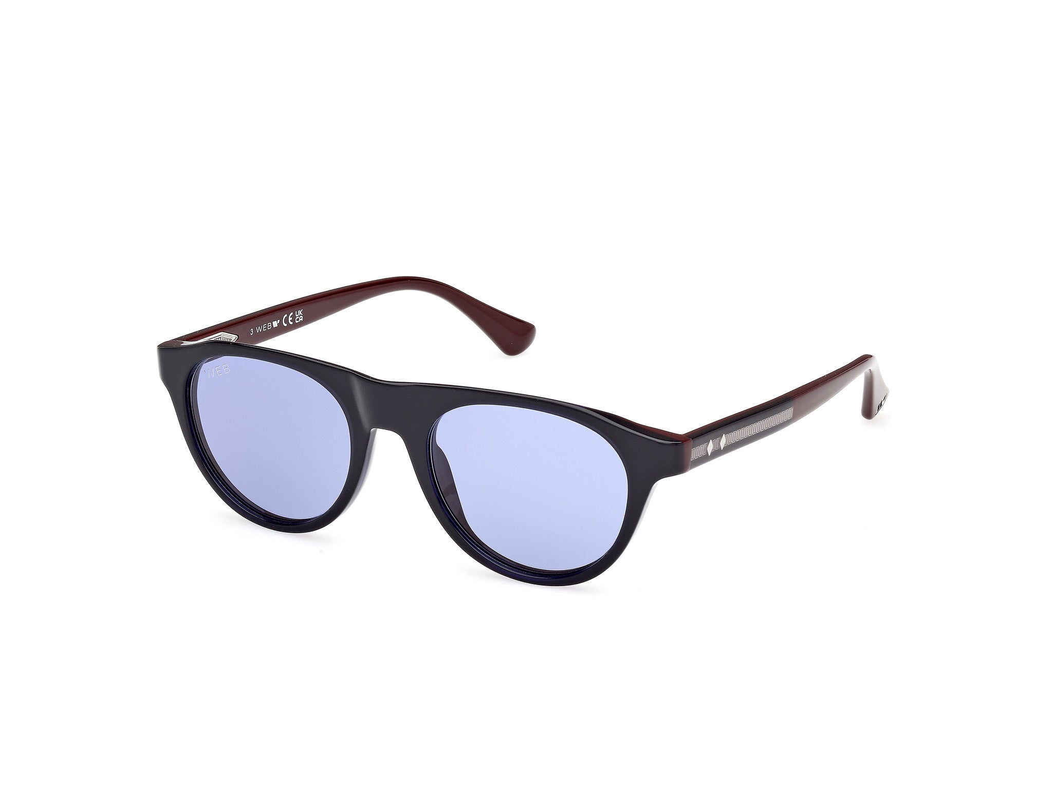 0889214538376 - Herren WE0377 92V Gläser SONNENBRILLEN Acetat Blau Blau Pilot Normal